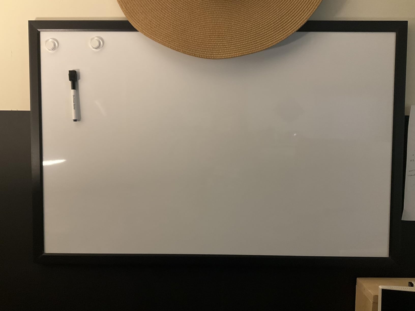 Amazon Basics Magnetic Dry Erase Whiteboard, 36 x 48-inch, Aluminum Frame, Silver/White, Easy to Install customer photo 1