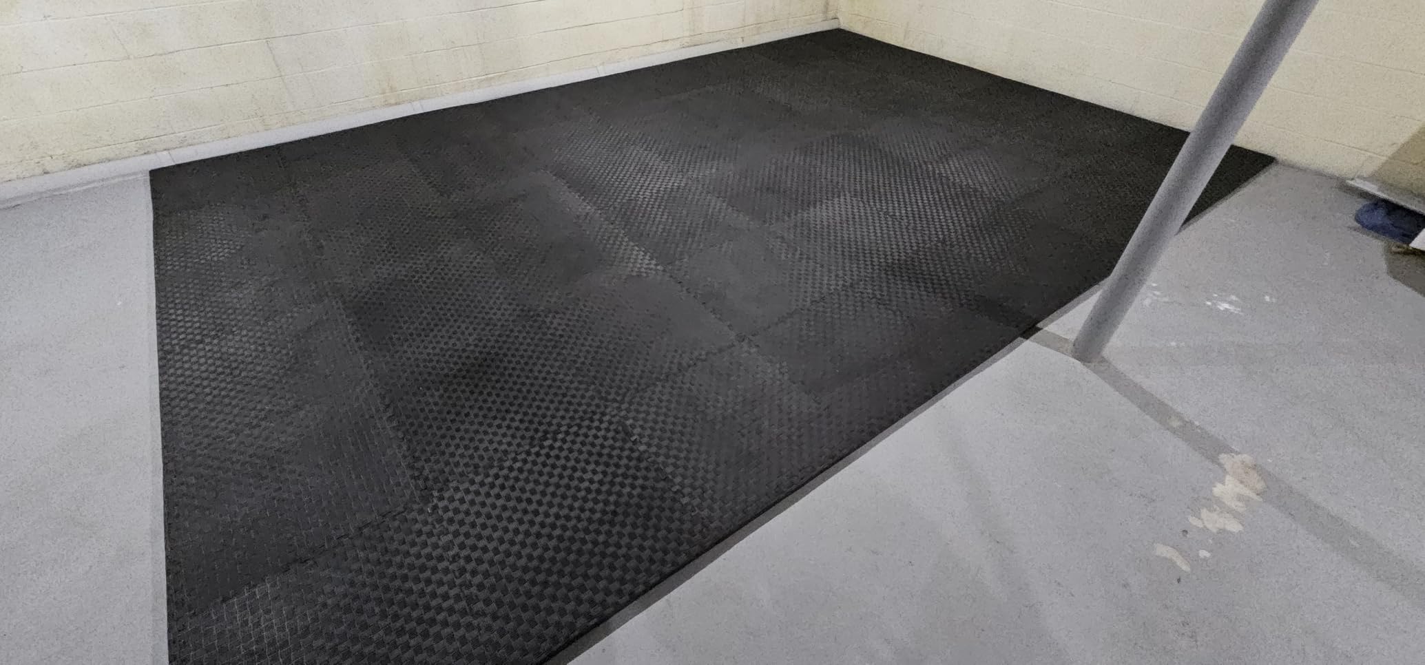 BalanceFrom Puzzle Exercise Mat 1-inch Thick, EVA Interlocking Foam Floor Tiles for Home Gym, Mat for Home Workout Equipment, Floor Padding for Kids, Black, 24 in x 24 in x 1 in, 72 Sq Ft - 18 Tiles customer photo 1