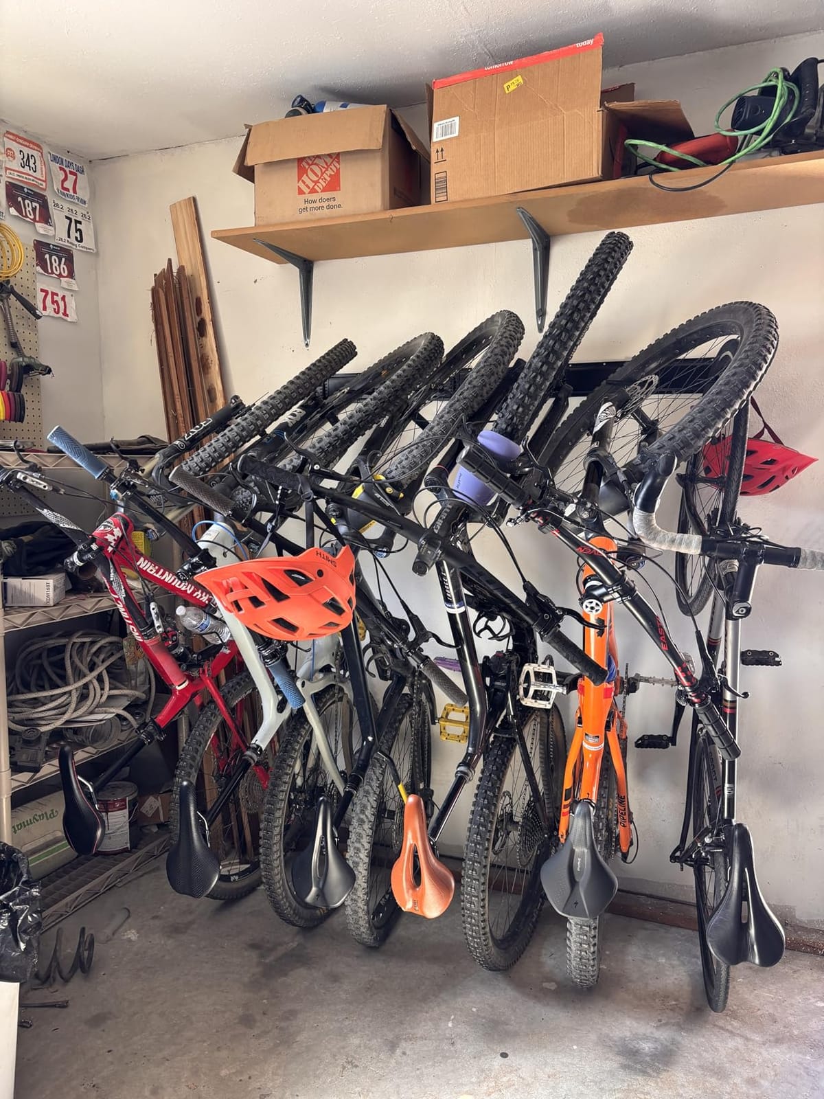 Ultrawall Stainless Steel Bike Storage Rack, Wall Mount 6 Bike Hanger | Bicycle Rack for Home & Garage Holds Up to 300lbs, Black customer photo 1