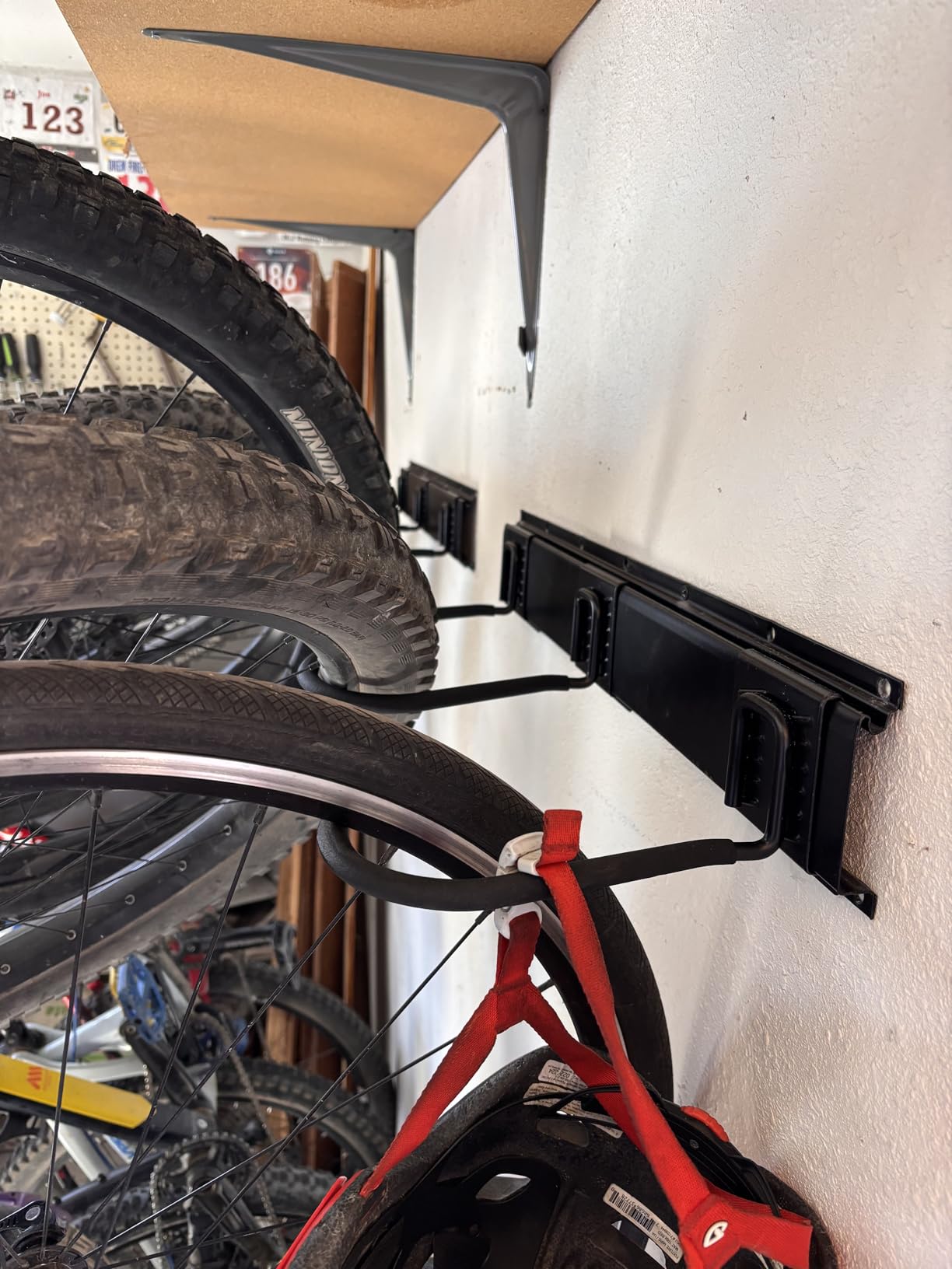 Ultrawall Stainless Steel Bike Storage Rack, Wall Mount 6 Bike Hanger | Bicycle Rack for Home & Garage Holds Up to 300lbs, Black customer photo 2