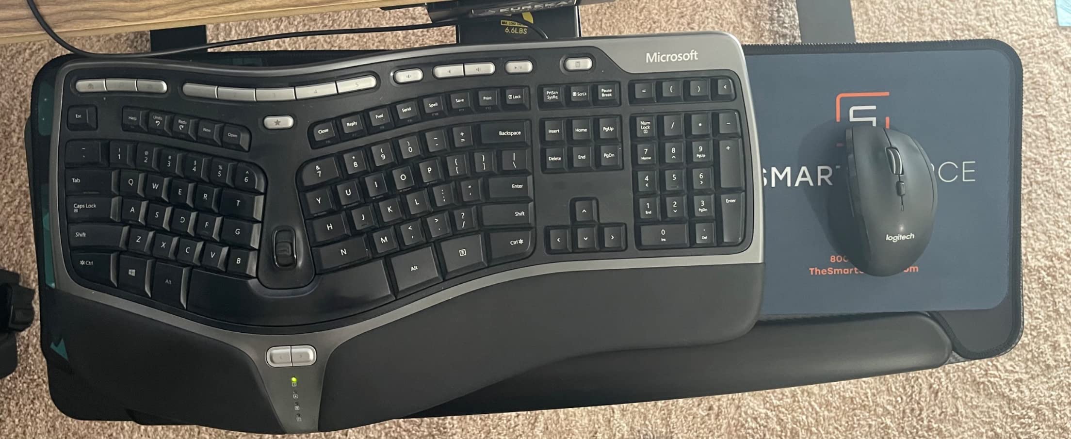 EUREKA ERGONOMIC Height Adjustable Mouse & Keyboard Tray Under Desk, 28x10'' Large Slide Out Swivel Tilt Computer Keyboard Drawer with Pad for Gaming Home Office, Dual Mount customer photo 2