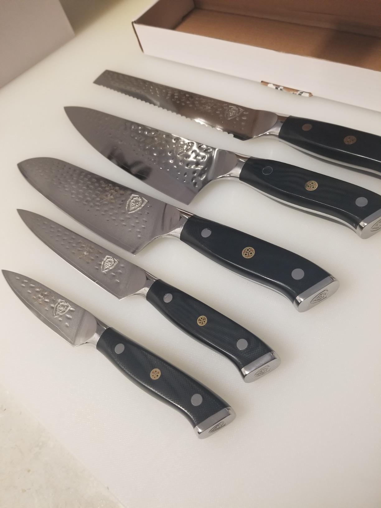 Dalstrong 5-Piece Japanese Knife Block Set - 66-Layer Damascus AUS-10V | 8-12° Edge - Chef - Santoku - Utility - Bread - Paring Knives - For Serious Home Cooks - Culinary Gift Set customer photo 1