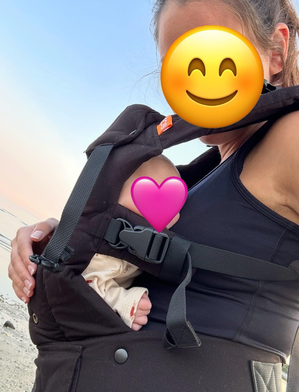 Beco Gemini Cool Mesh Baby Carrier, Newborn to Toddler, Cool Dark Grey | 4 Ergonomic Carry Positions with an Adjustable Seat, certified Hip-Healthy comfort from first weeks through toddlerhood. customer photo 1