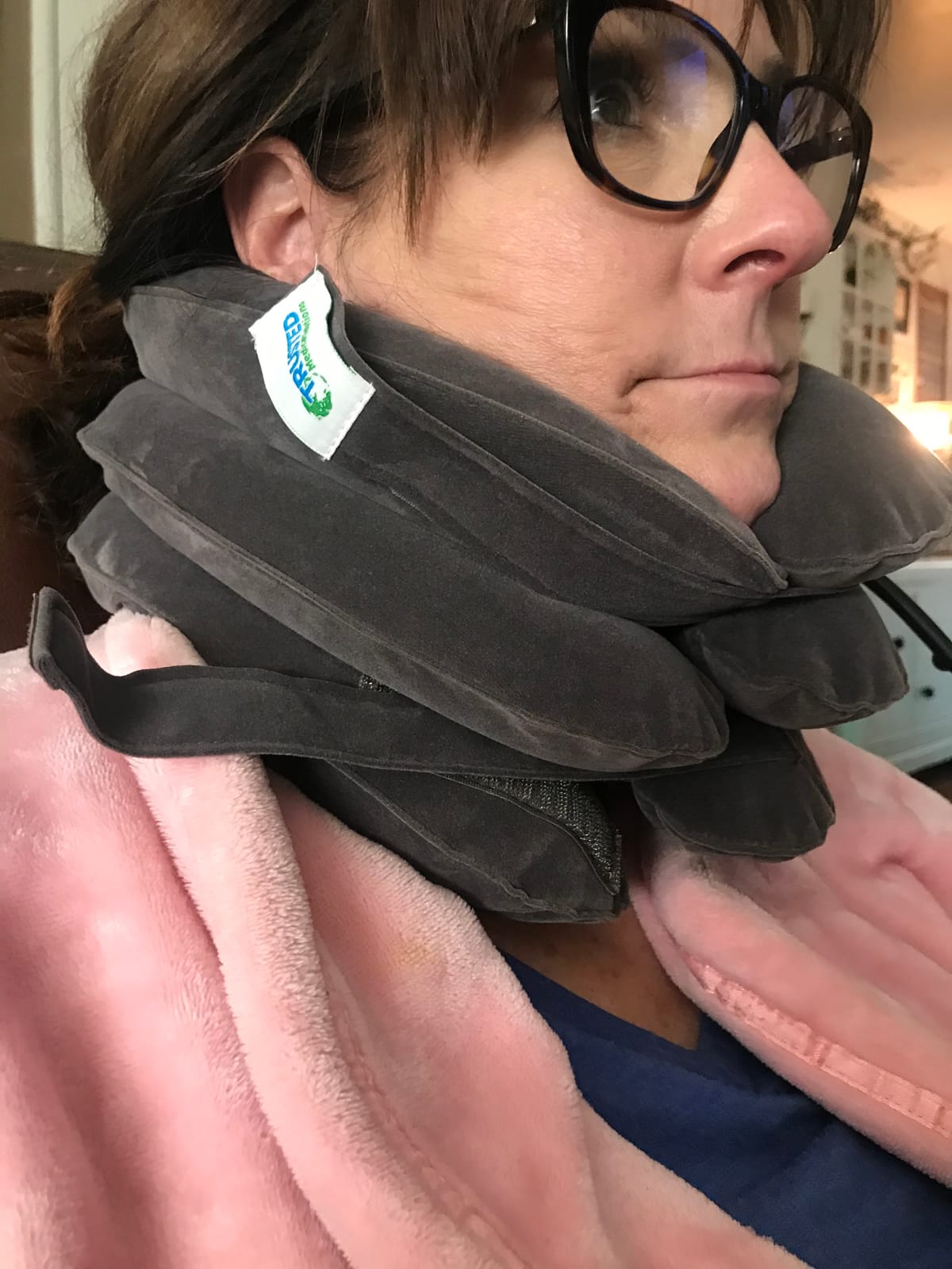 S Cervical Neck Traction Device for Instant Neck Pain Relief - Inflatable & Adjustable Neck Stretcher Neck Support Brace, Neck Traction Pillow for Home Use Neck Decompression customer photo 1