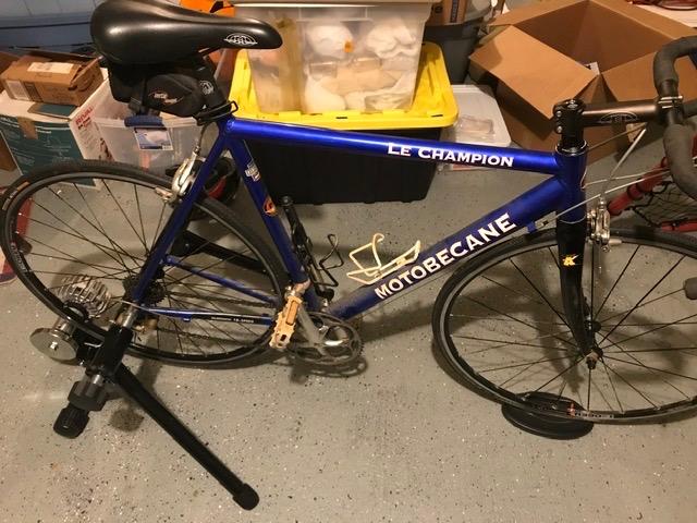 Fluid Bike Trainer Stand for Indoor Riding - Portable Foldable Stainless Steel Trainer customer photo 2