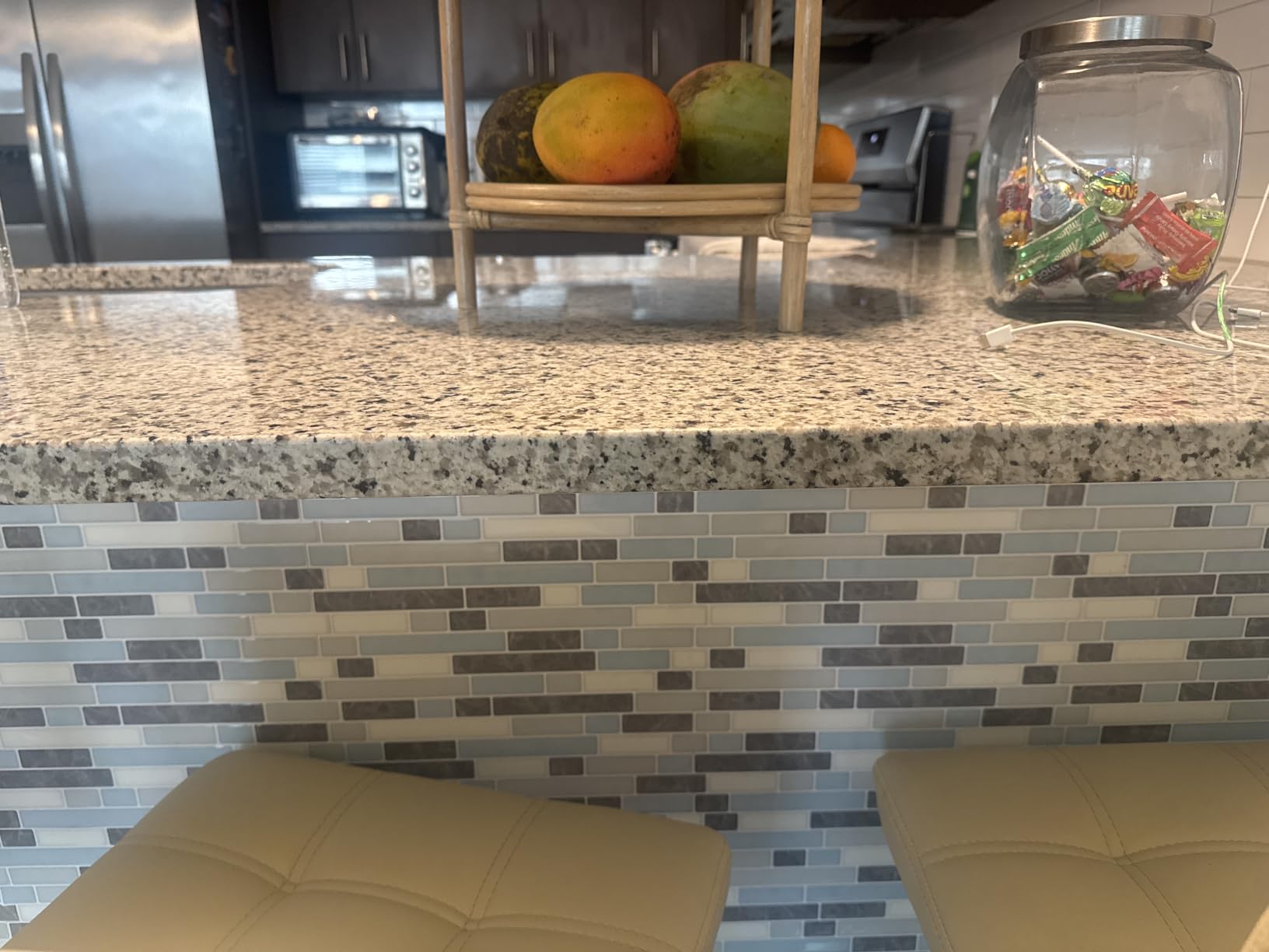 STICKGOO 10-Sheet Peel and Stick Wall Tile, Self-Adhesive Kitchen Backsplash in Sandstone (Thicker Design) customer photo 1