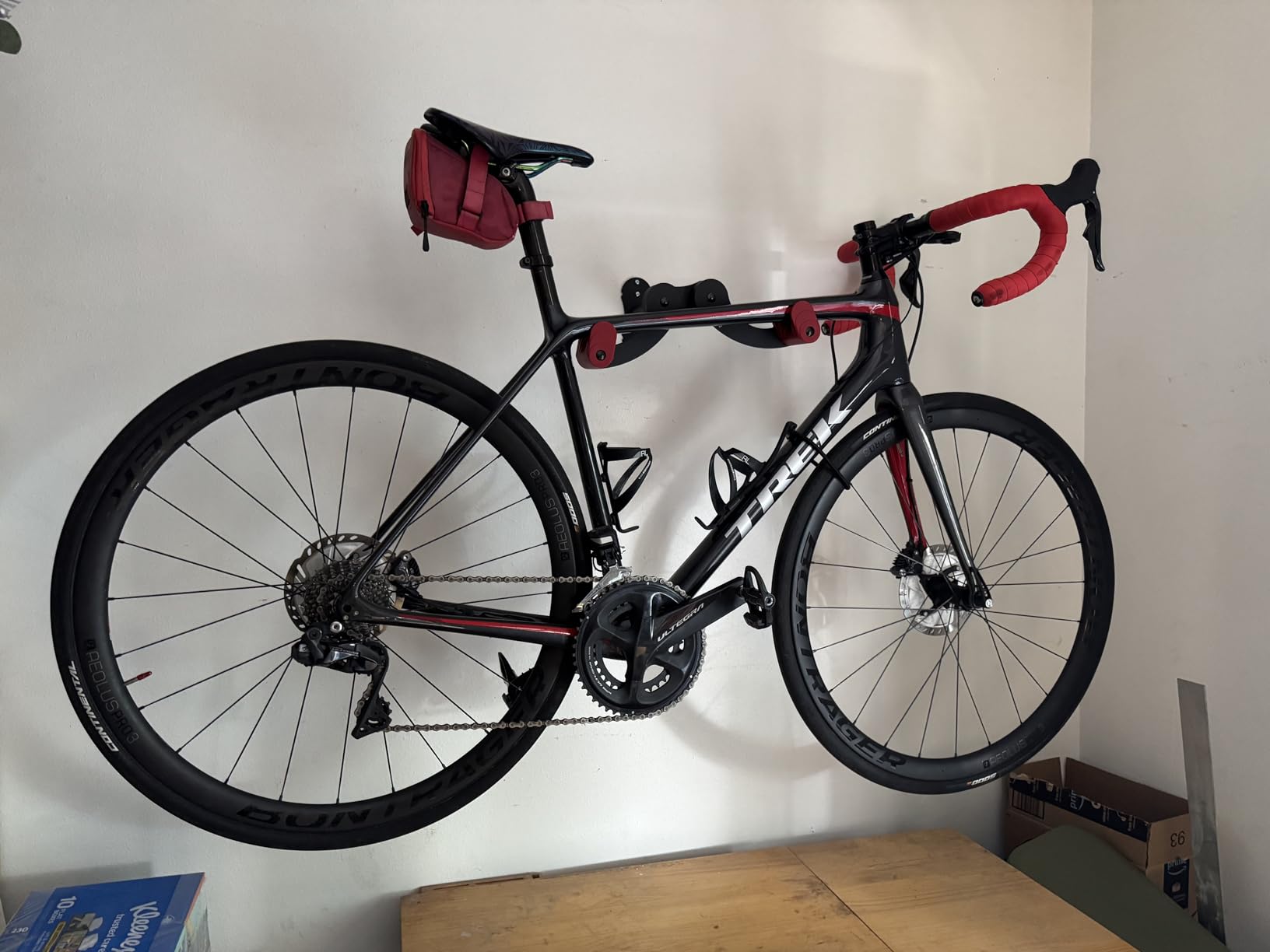 PRO BIKE TOOL Bike Rack for Garage Wall Mount - Horizontal Bike Storage | Fits Road, Mountain & Hybrid Bikes, Adjustable Arms, Rubber Cradles, Space-Saving Design customer photo 1