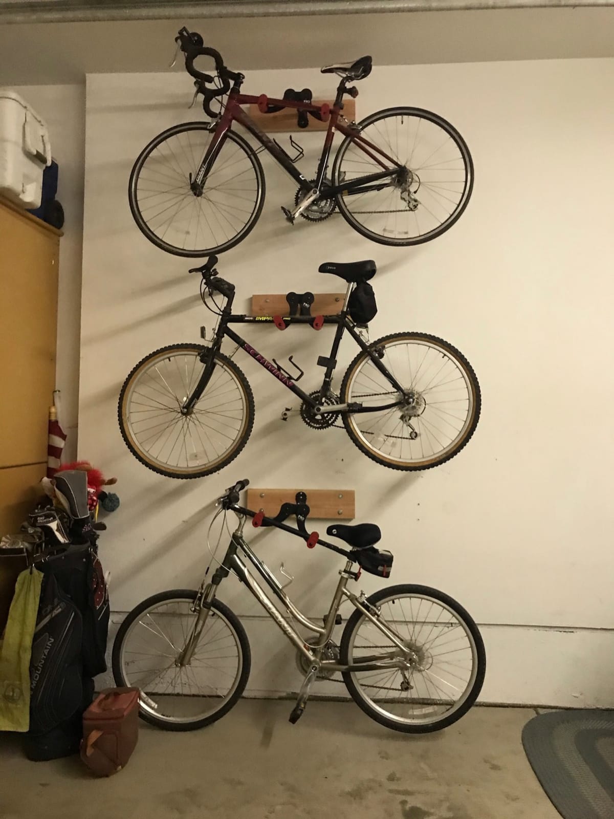 PRO BIKE TOOL Bike Rack for Garage Wall Mount - Horizontal Bike Storage | Fits Road, Mountain & Hybrid Bikes, Adjustable Arms, Rubber Cradles, Space-Saving Design customer photo 2