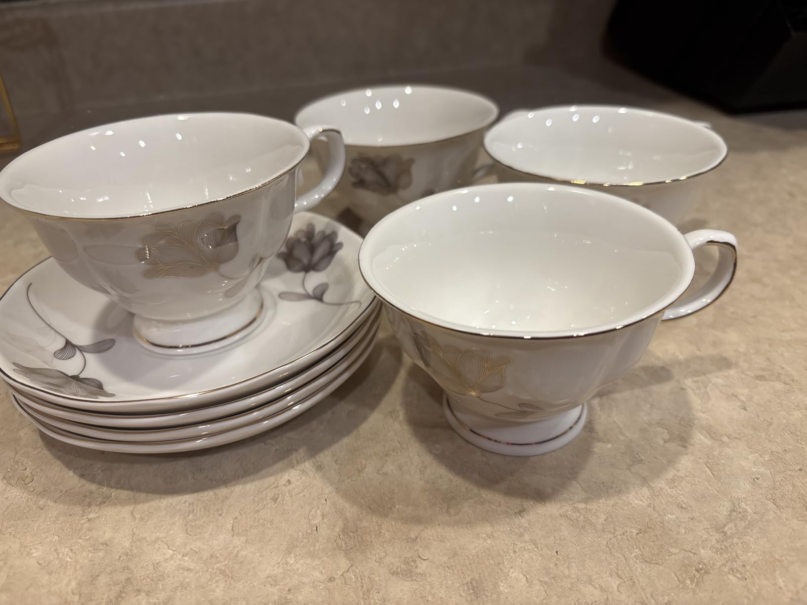 CHENP.HMC Porcelain Ceramic 22-Piece Tea Set, Teapot and Cup Set, 30.7 Ounces, for 6, Gift Sets, Tea or Coffee Lovers, Wedding, Birthday customer photo 2