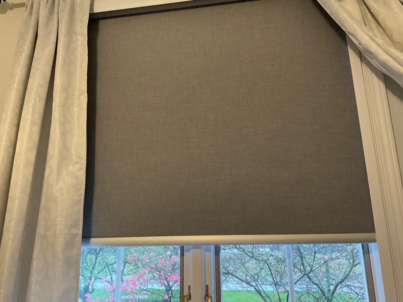 Motorized Blinds with Remote, Blackout Automatic Blinds, Custom Size | Motorized Shades for Indoor Windows, Works with Alexa Google Home Apple Home, Voice Control, Bedroom Living Room Home Office customer photo 1