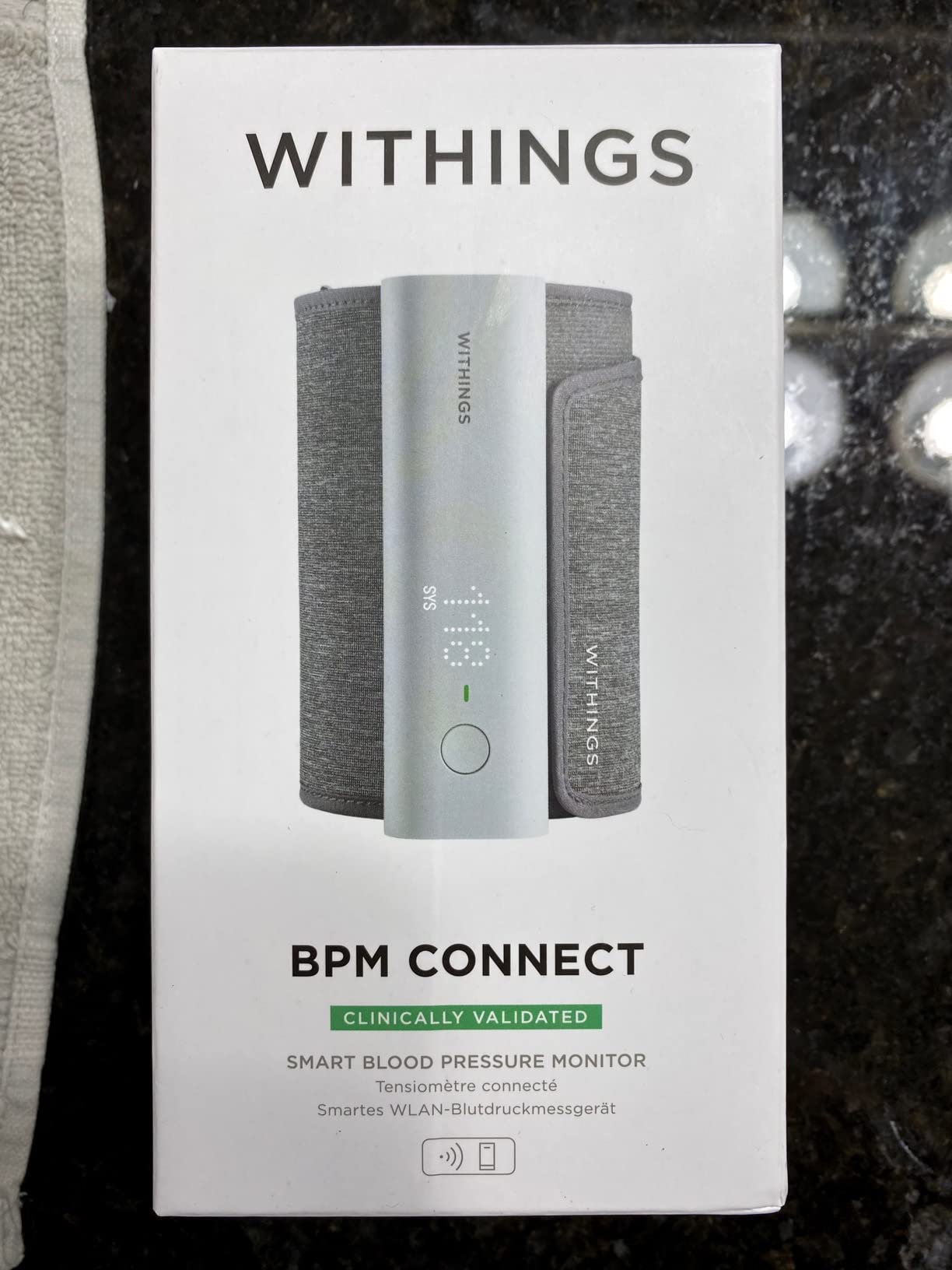 Withings BPM Connect - Digital Blood Pressure Cuff & Heart Rate Monitor - Blood Pressure Machine Arm Cuff, FDA Cleared, FSA/HSA Eligible, iOS & Android customer photo 1