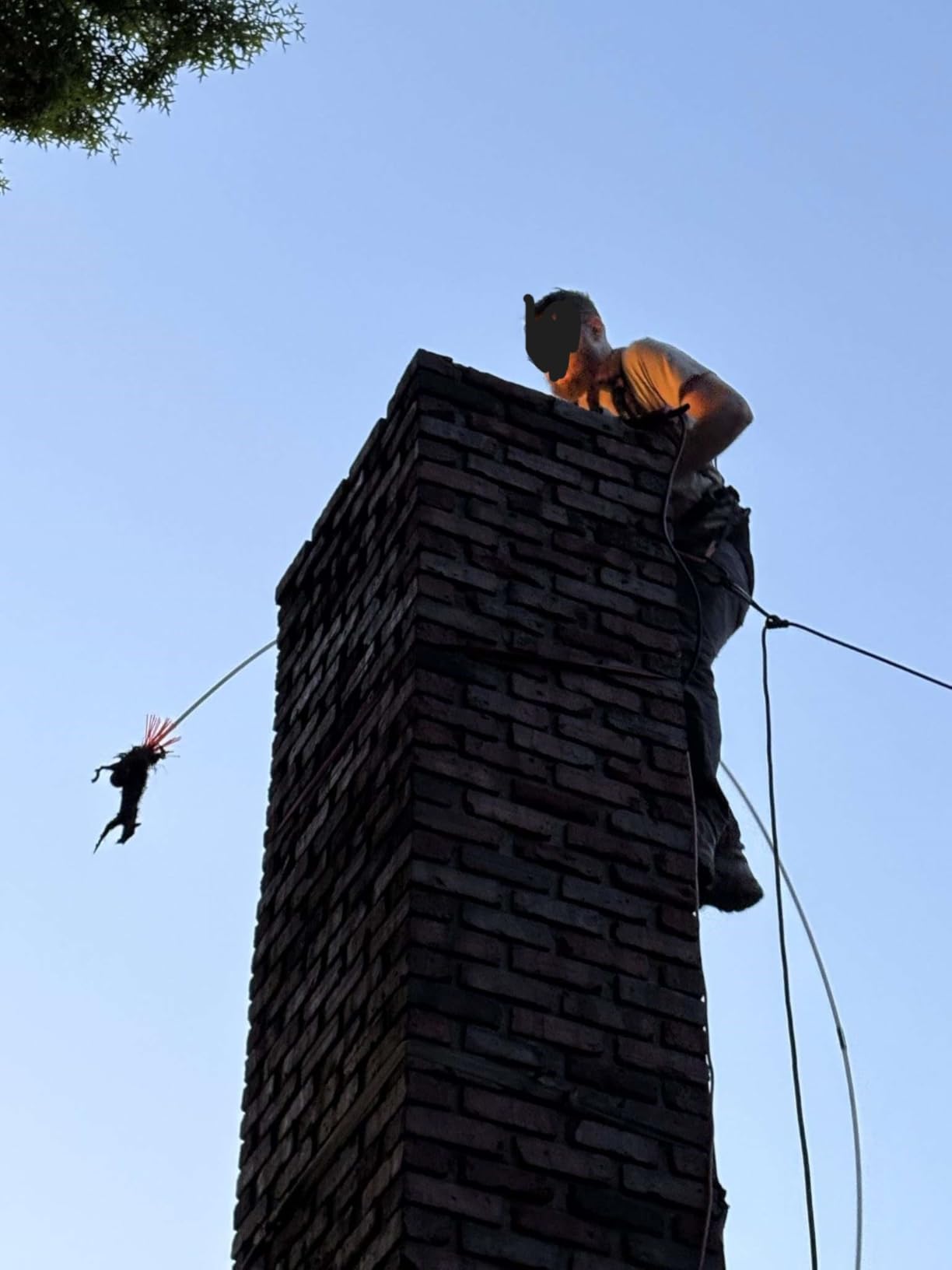 26 Feet Chimney Sweep Kit, Chrome Button Locking System, Chimney Cleaning Kit, Chimney Brush, Chimney Cleaning Tool, Chimney Cleaning System with 8 Flexible Chimney Rods customer photo 2
