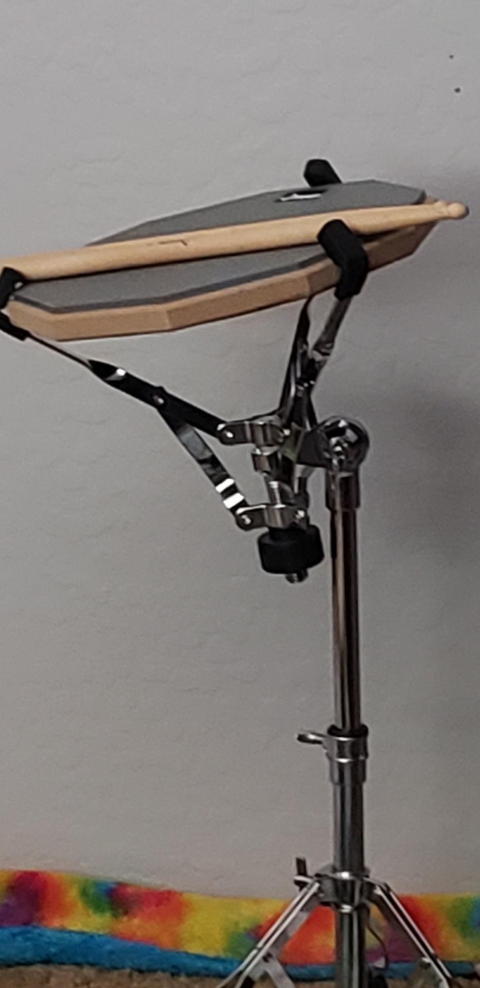Donner Snare Drum Stand Set with Drum Practice Pad, 12'' Double-sided Silent Drum Pad set, Drumsticks, Backpack Adjustable Stand Fits 10''-14'' Dia Drums customer photo 1