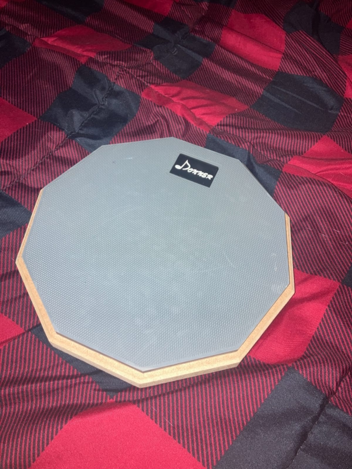 Donner 12 Inches Drum Practice Pad Silent Drum Pad Set Gray 2-Sided With Drum Sticks customer photo 1