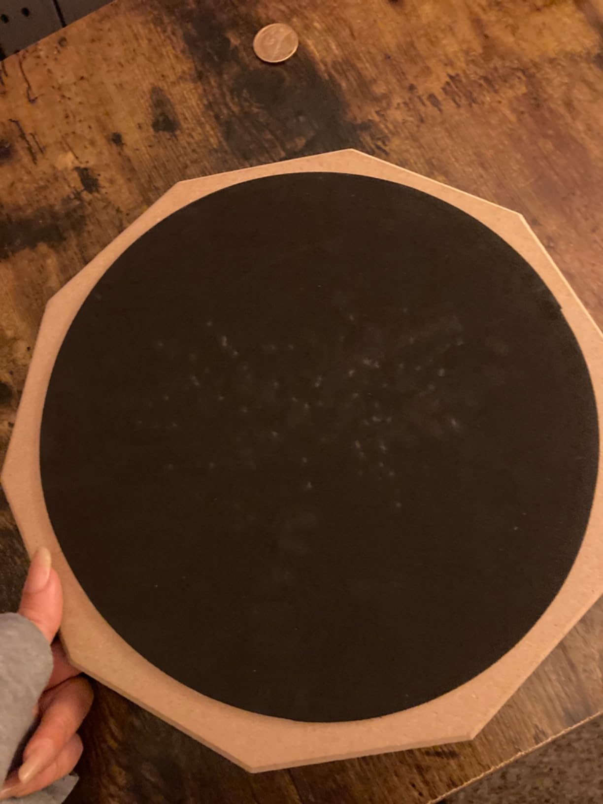 Donner 12 Inches Drum Practice Pad Silent Drum Pad Set Gray 2-Sided With Drum Sticks customer photo 2