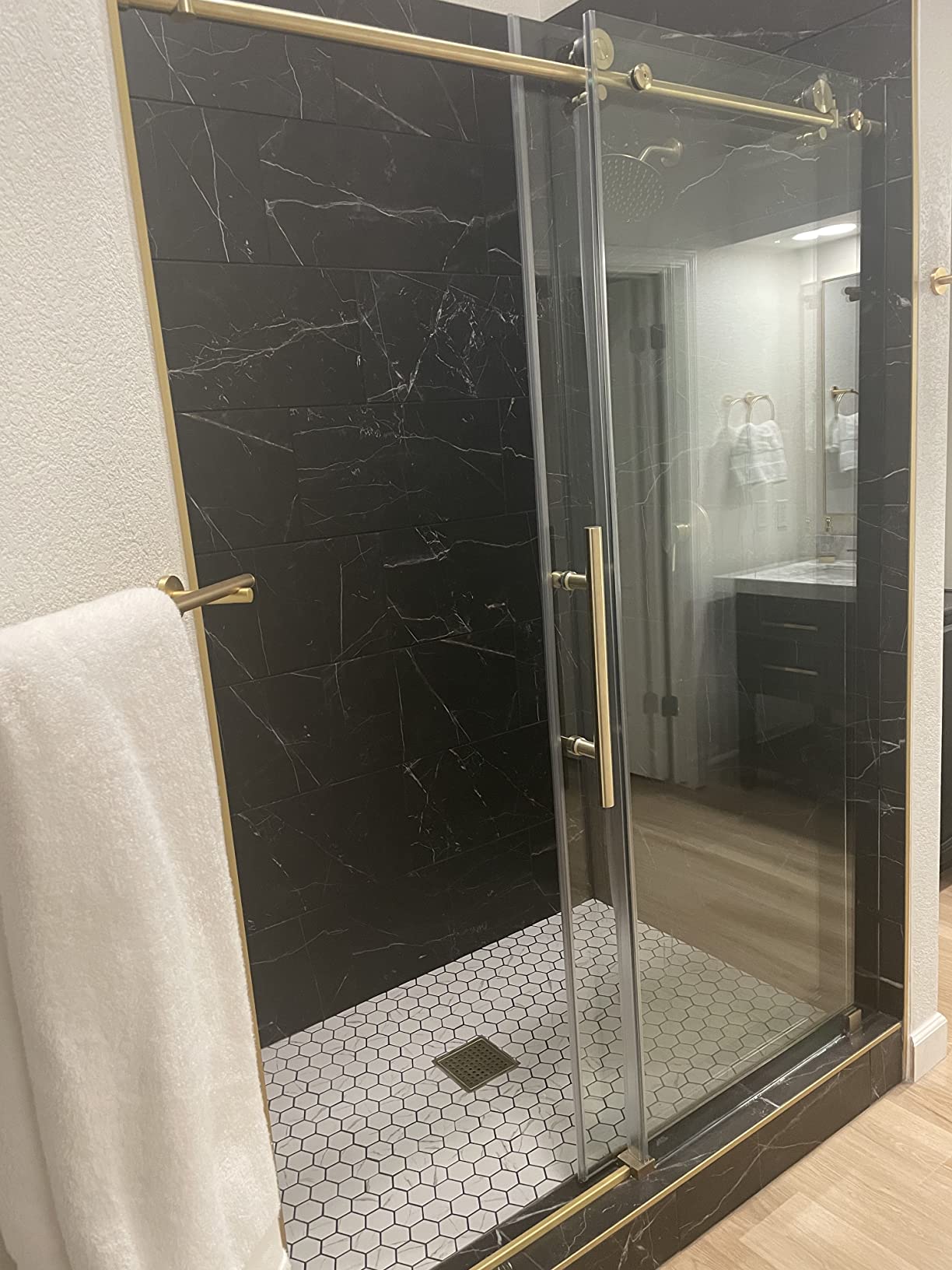 Woodbridge Frameless Sliding Shower Door, 56
