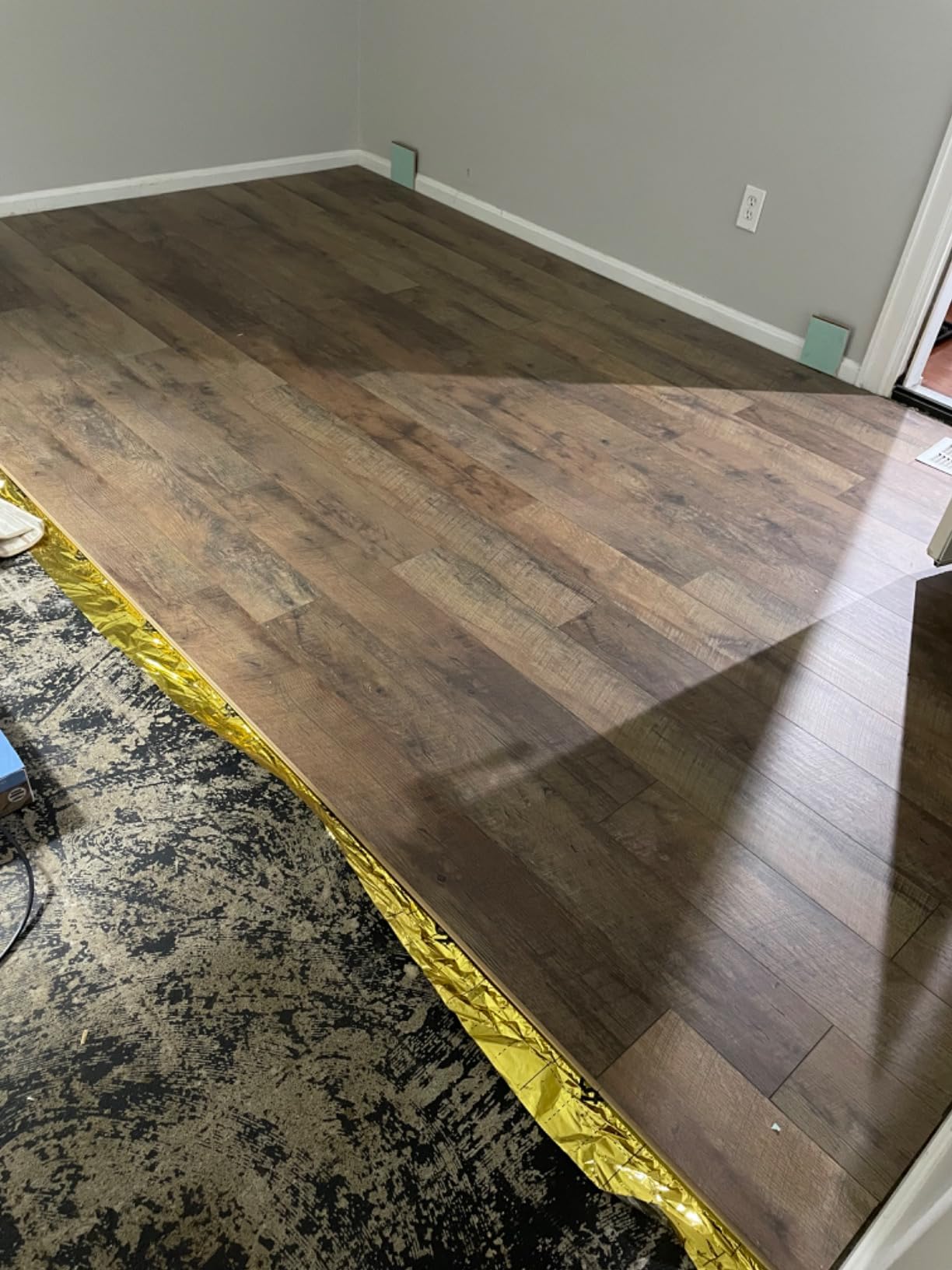 GoldMax Premium Floor Underlayment - 200 sqft Roll - 3mm Thick - with Moisture Barrier customer photo 1
