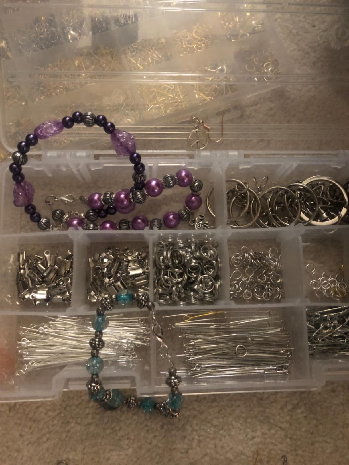 Jewelry Making Kit, 1960 pcs, Supplies Includes Beads, Instructions, Findings, Wire for Bracelet, Necklace, Earrings Making Kit for Adults by Inscraft customer photo 1