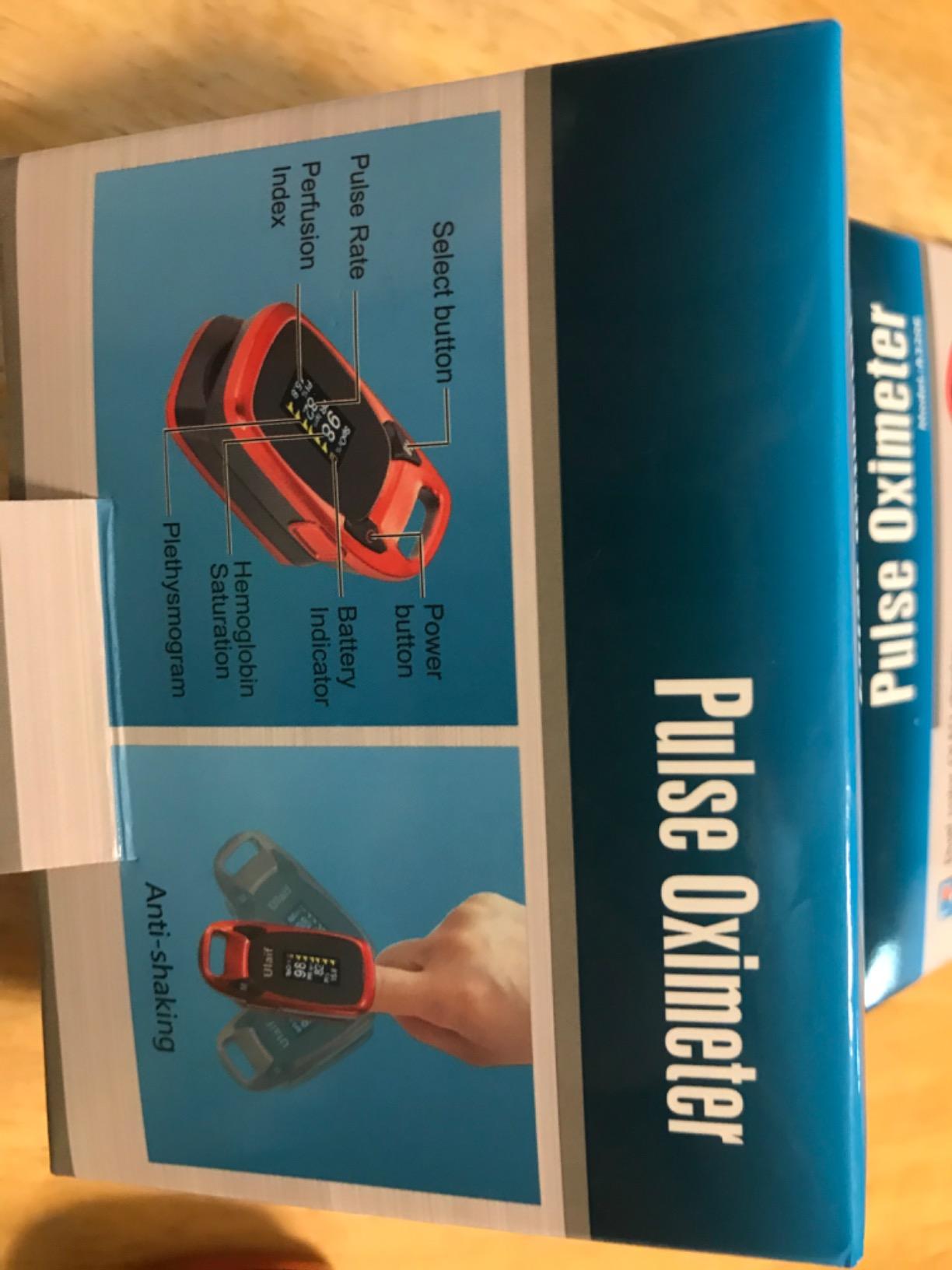 Fingertip Pulse Oximeter with Plethysmograph and Perfusion Index, include carrying case, Large OLED Digital Display Blood Oxygen Saturation Monitor Heart Rate Monitor (Color: Red-Orange) customer photo 1