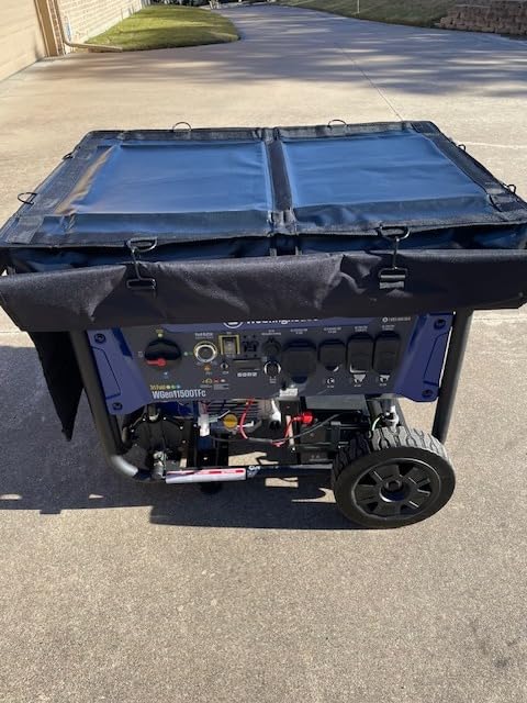 Generator Covers While Running for most 3500w-12000w Generators - Ultra Heavy Duty Generator Covers for Outside - Portable Waterproof Generator Cover, Generator Enclosure Outdoor, Black customer photo 2