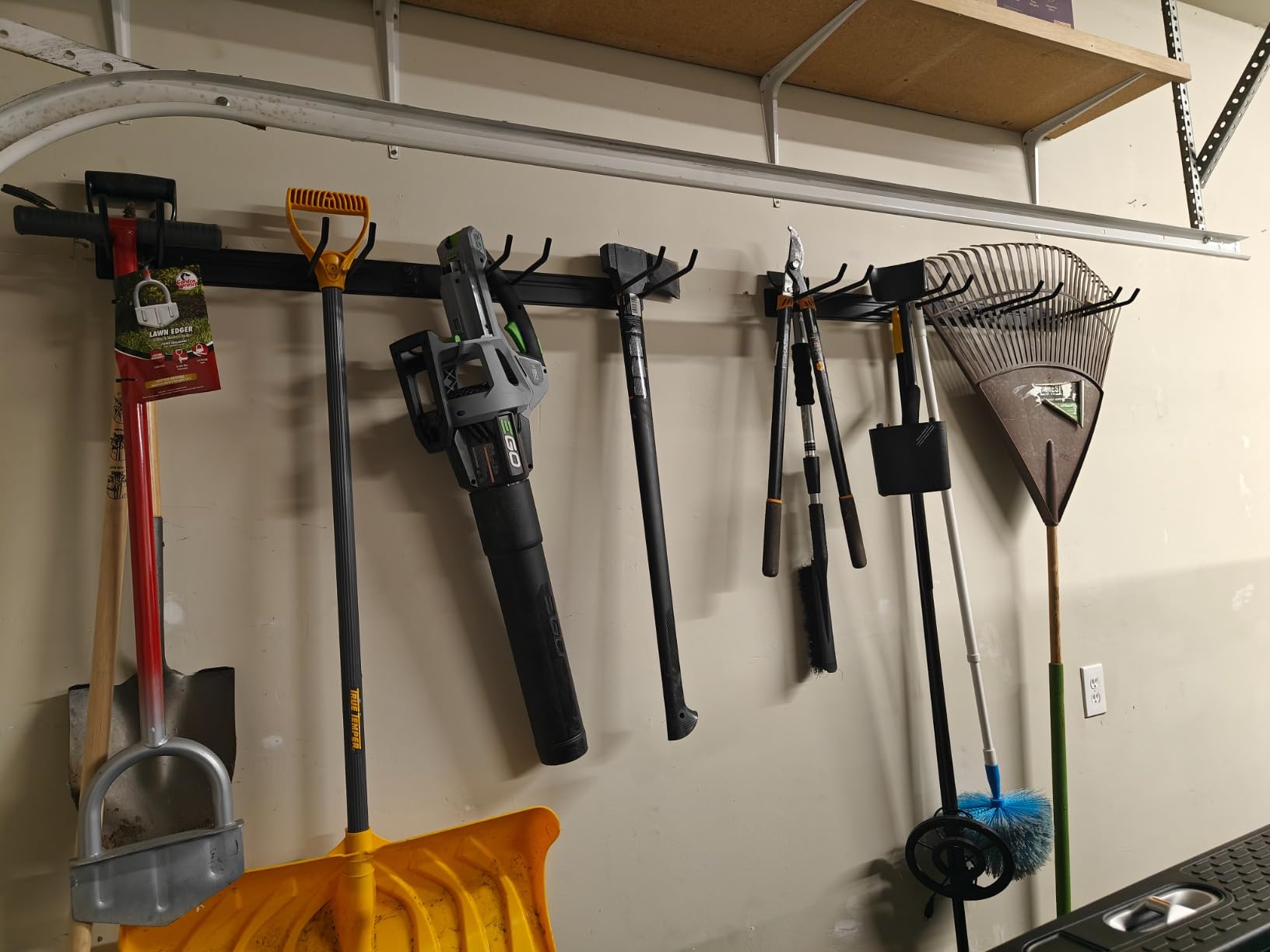 StoreYourBoard Garage Tool Organizer, 36 in, Holds 250 lb | Garden Tool Rack Wall Mount, Garden Tool Organizer, Shovel Wall Mount, Rubber Coated Hooks customer photo 2