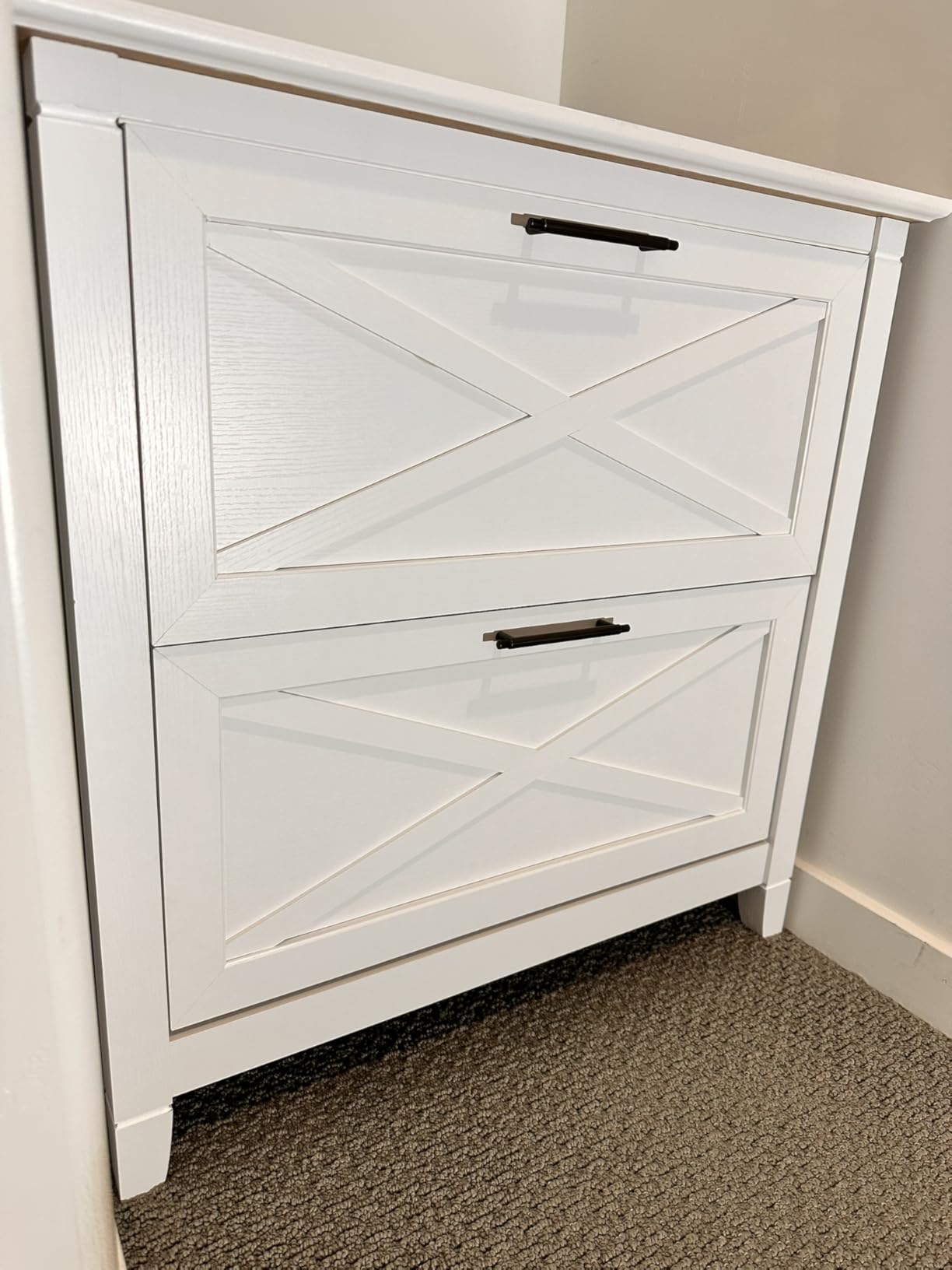 Bush Home Key West 2 Drawer Lateral File Cabinet in Pure White Oak, Document Storage for Home Office, Accent Chest with Drawers customer photo 2