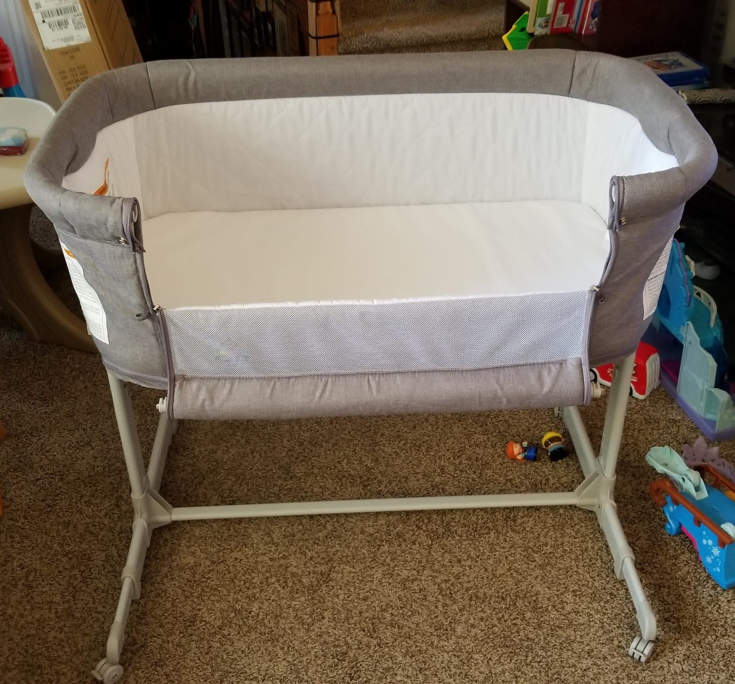 KoolerThings 3 in 1 Baby Bassinet, Bedside Sleeper, & Playpen, Easy Folding Portable Crib (Grey)- KoolaBaby customer photo 2