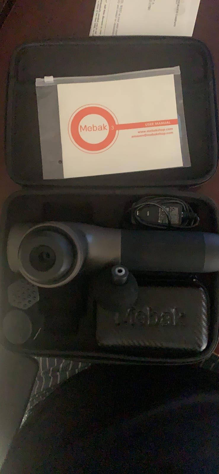 Mebak 3 Massage Gun, Massage Gun Deep Tissue for Athletes, Professional Muscle Percussion Massager, Massager for Shoulder Leg Back Body Pain Relief, Quiet Portable Sport Tool, Gifts for Him customer photo 2