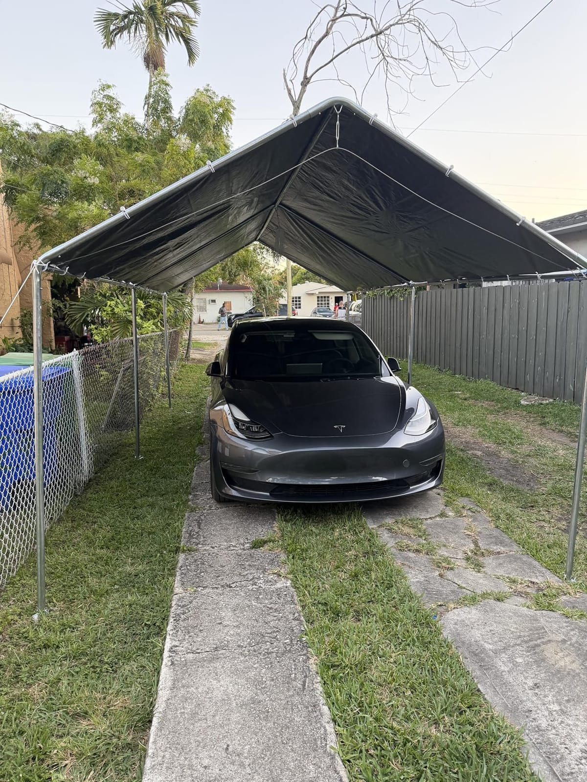 Outsunny 10'x20' Carport Outdoor Heavy Duty Galvanized Car Canopy White | Party Tent, Anchor Kit, 3 Reinforced Steel Cables customer photo 1