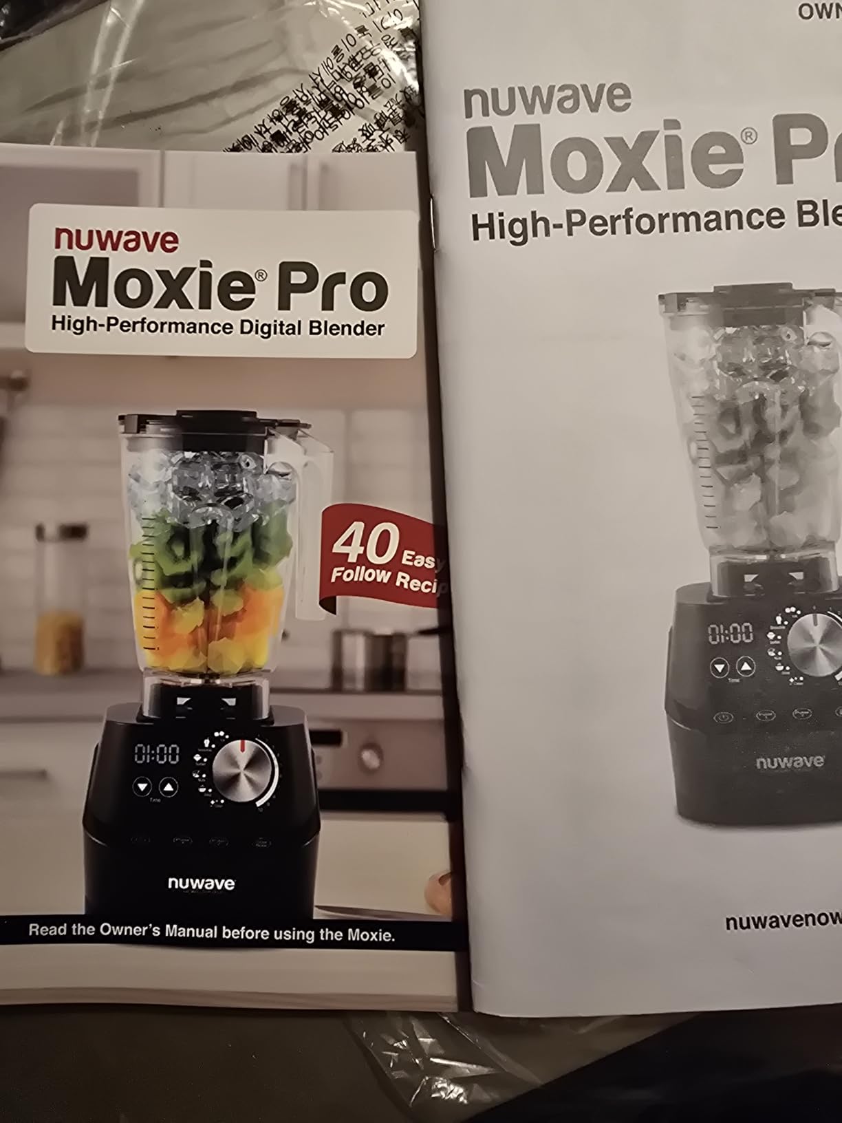 Nuwave Moxie Commercial Blender, Vacuum Smoothie Blender with 2.5HP Motor | Professional Grade, Self-Cleaning - 6 presets & 10 Speed Settings for Shakes, Smoothies, Nut Butters, Crushed Ice, Black, Grey customer photo 1