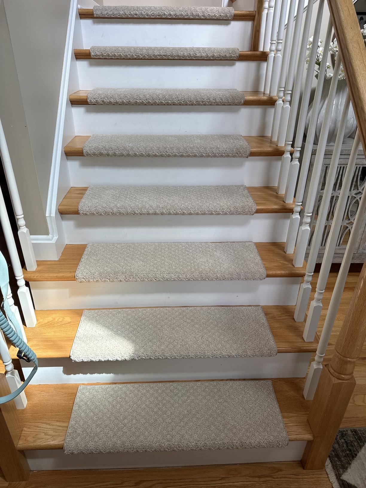 Oak Valley Designs Rounded Bullnose Carpet Stair Treads - Anti Slip Indoor Stair Mats for Wooden Stairs, Style: Bayside Charm, Crystal Canyon 31