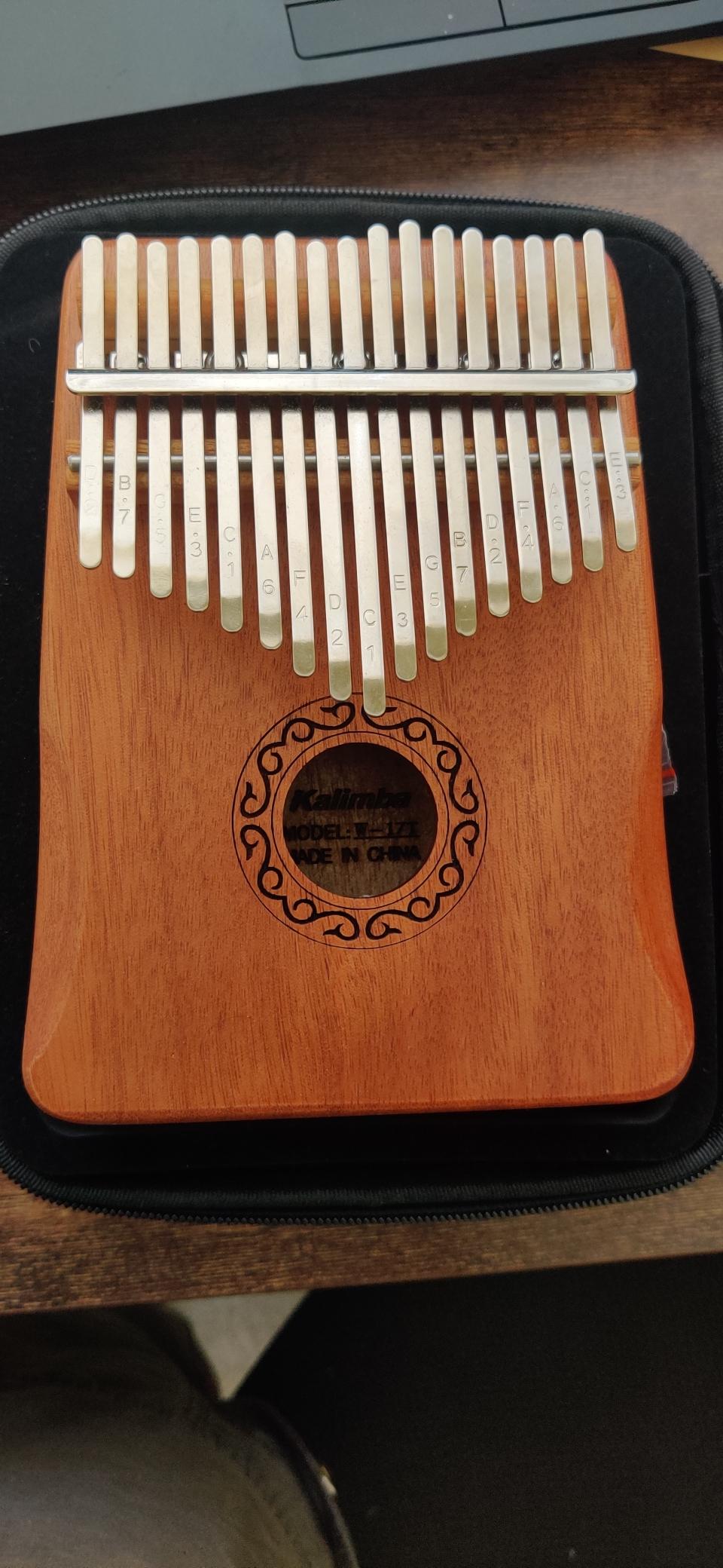 MIFOGE 17 Keys Kalimba Thumb Piano with Hard Case Mahogany | Beginner-friendly finger piano easy to learn portable musical instrument with study guide, gift for beginners toddlers childs customer photo 2