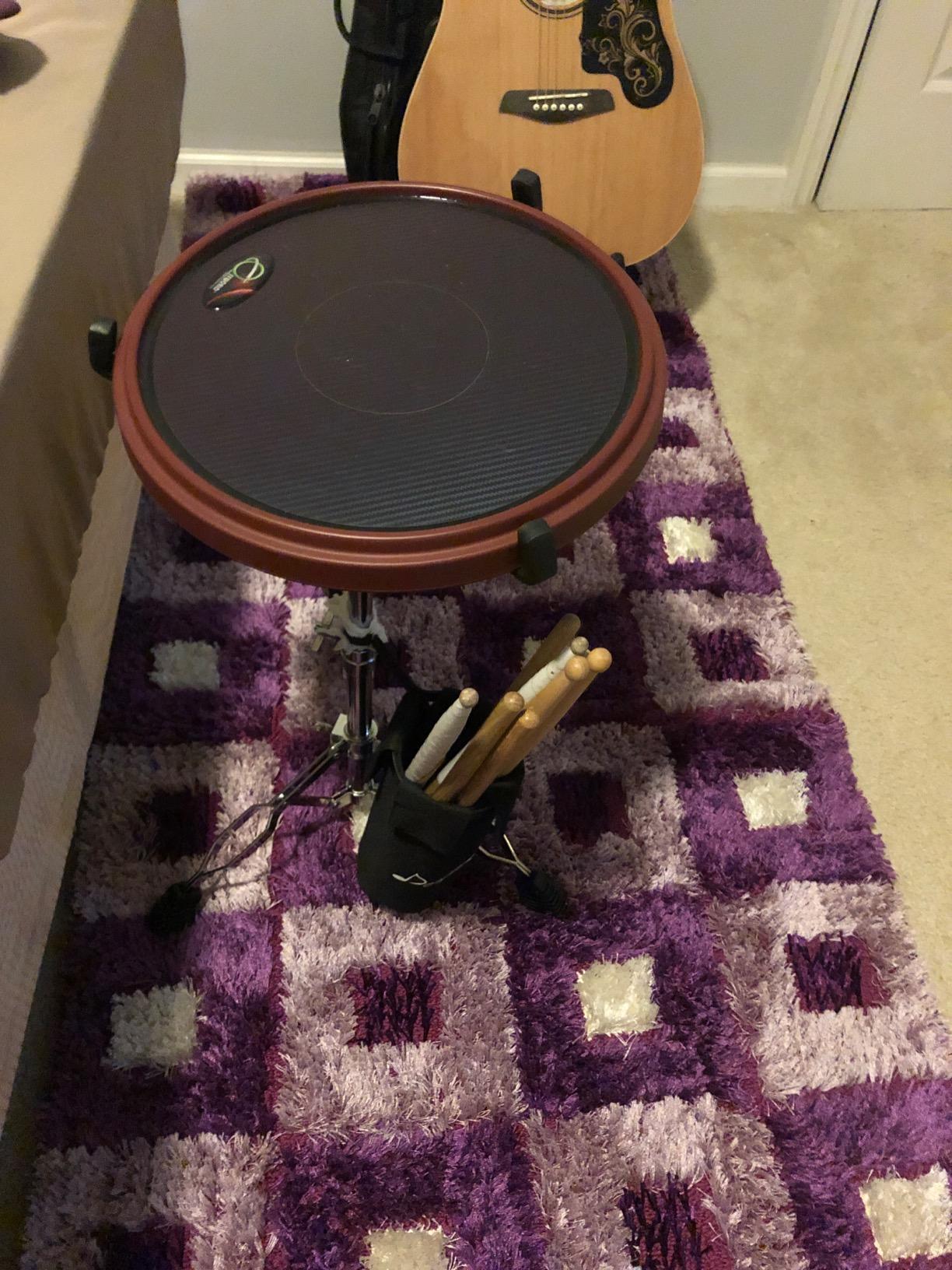 Donner Tall Snare Drum Stand with Drum Stick Holder, Adjustable Height Range 26 to 40 Inches for Students of Different Ages, Double Braced Extended Fit 10 to 14 inch Drums Handpan and Practice Pad customer photo 2