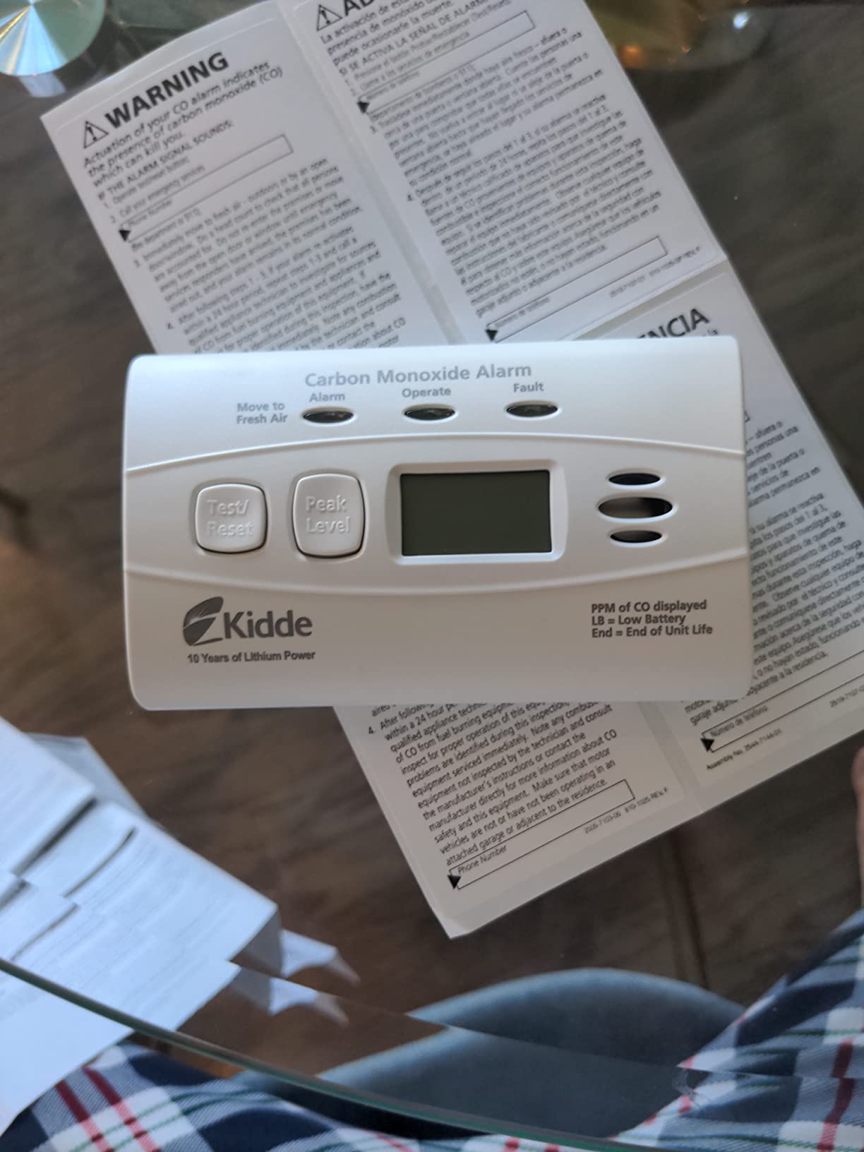 Kidde Carbon Monoxide Detector, 10-Year Battery Powered, Digital Display, LED Status Indicators, 85 dB Alarm, 3rd Edition customer photo 2