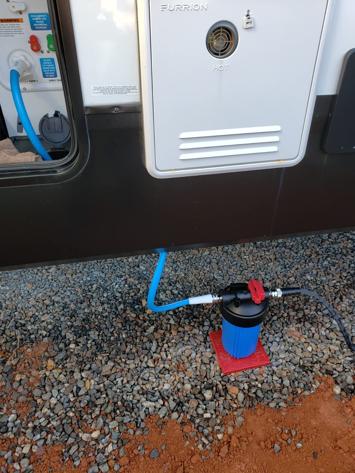 RV Water Filter System, Anti-Clog Inline Water Filter for 25K Gallons with One-Piece 5-Stage Filtration, Removes Sediments, Chlorine, VOCs, Heavy Metals, Bad Taste, Odor, and More customer photo 1
