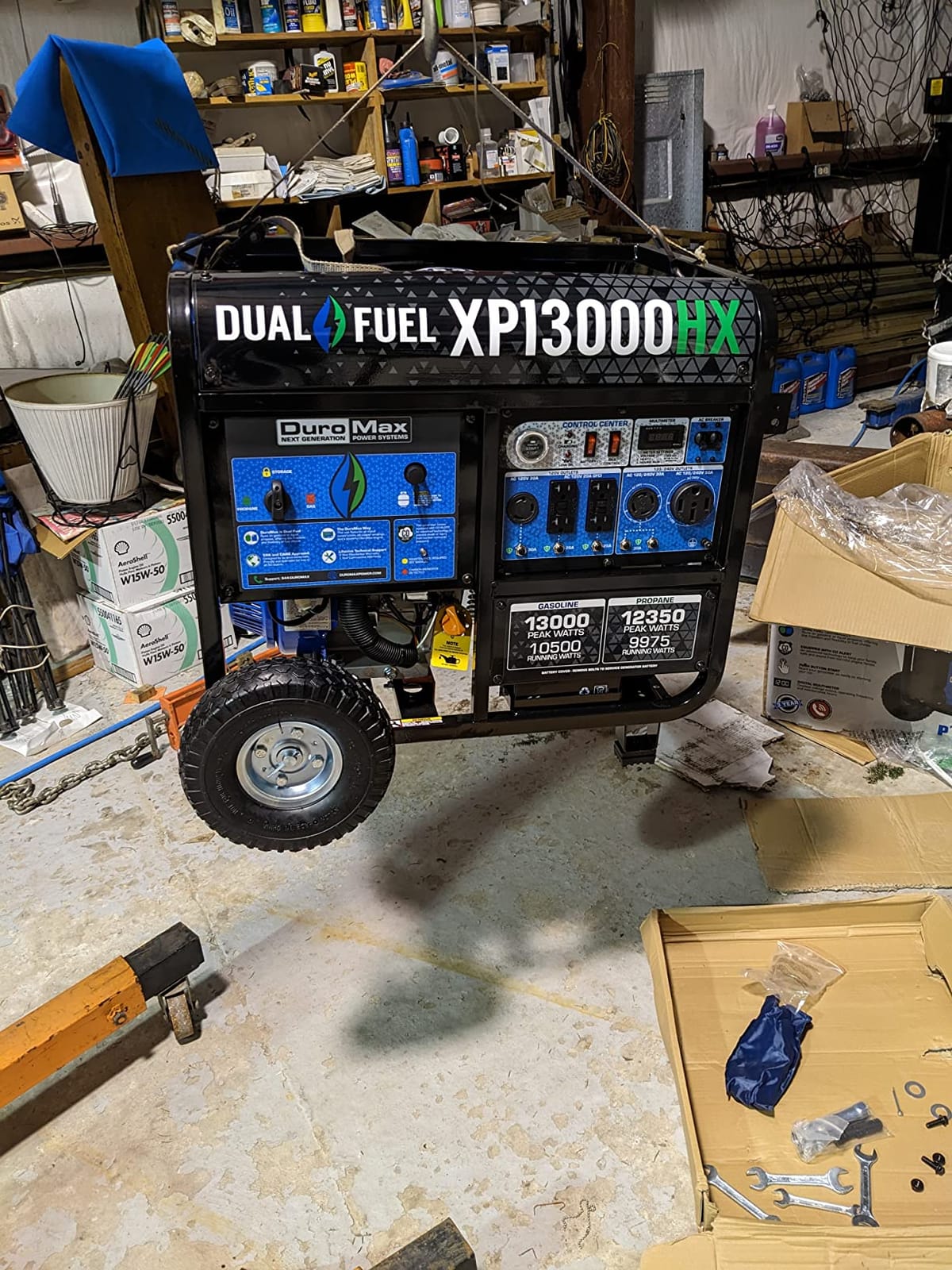 DuroMax XP13000HX 13,000-Watt Dual Fuel Portable Generator - Gas & Propane, Electric Start, Whole Home Power Backup, Transfer Switch Ready, RV & Emergency Ready customer photo 1