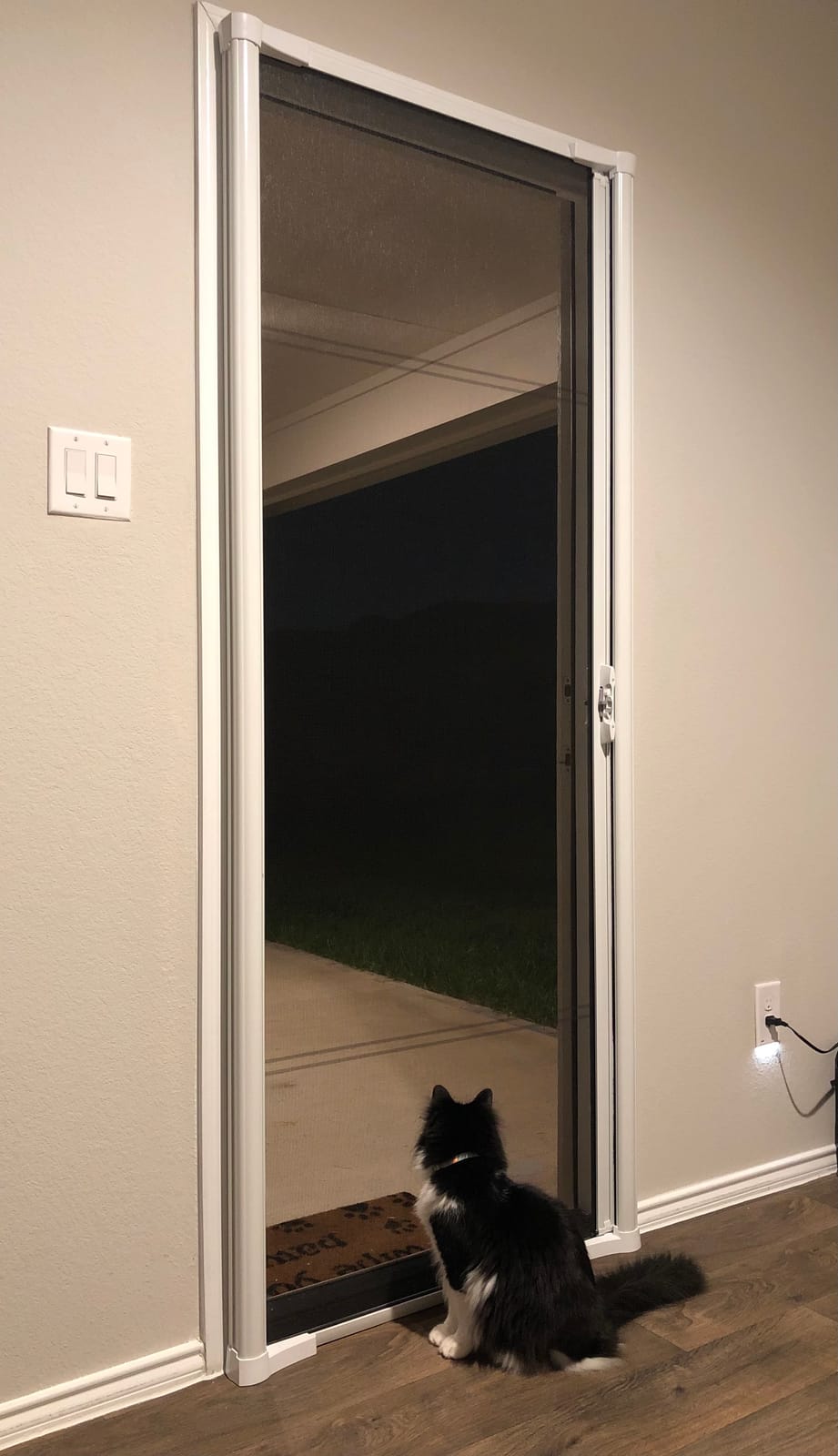 LARSON Brisa Sandstone Retractable Screen Door Thin Mesh 32-36 in Wide | Single, Thin Mesh Screen, High Visibility, Front Doors customer photo 2
