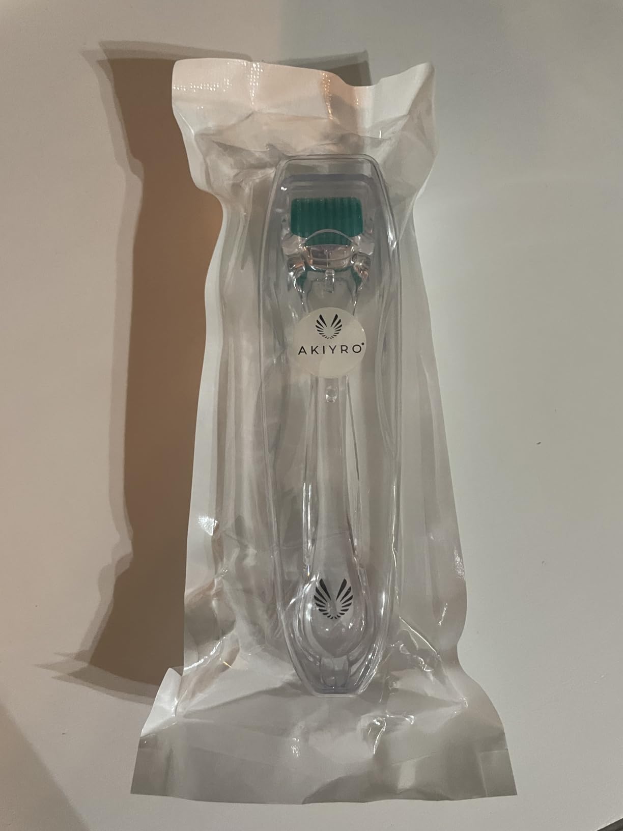 AKIYRO Derma Roller 0.30mm - Microneedle Roller with Storage Case - 192 Micro Needling Dermal Tool for Face, Beard, Scalp & Body - At Home Microneedling Skin Care for Women & Men (Green) customer photo 2
