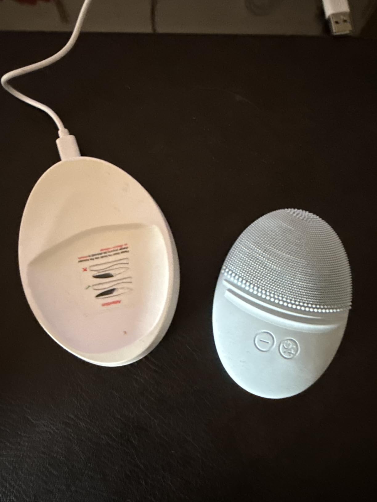 EZBASICS Silicone Facial Cleansing Brush, IPX7 Waterproof, Blue | Rechargeable Electric Face Exfoliator, 5 Speeds, Sonic Vibrating for Deep Pore Cleansing & Gentle Massaging customer photo 1