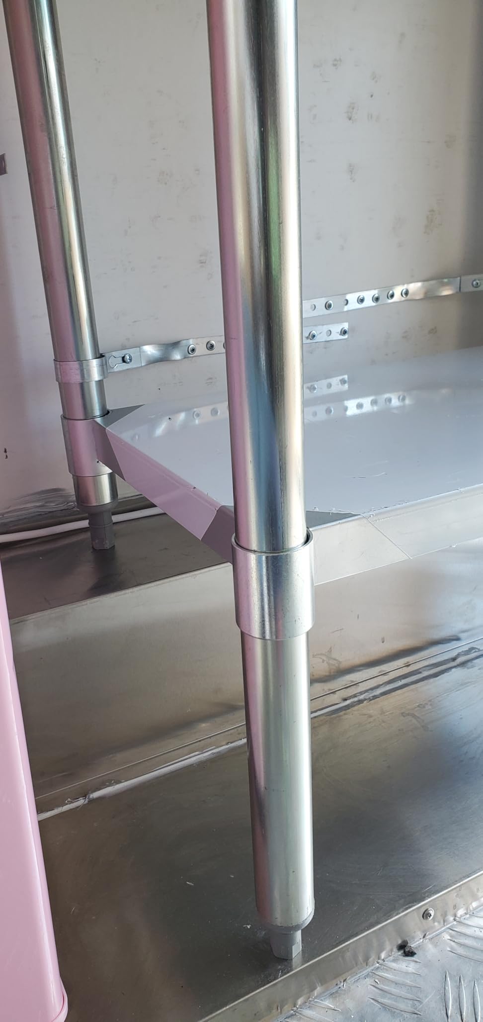 Hally Stainless Steel Table for Prep & Work 24 x 48 Inches NSF Commercial | Metal Heavy Duty Workbench, Adjustment Undershelf, for Kitchen, Restaurant, Home, Hotel, Garage, Pizza Oven, Galvanized Legs customer photo 2