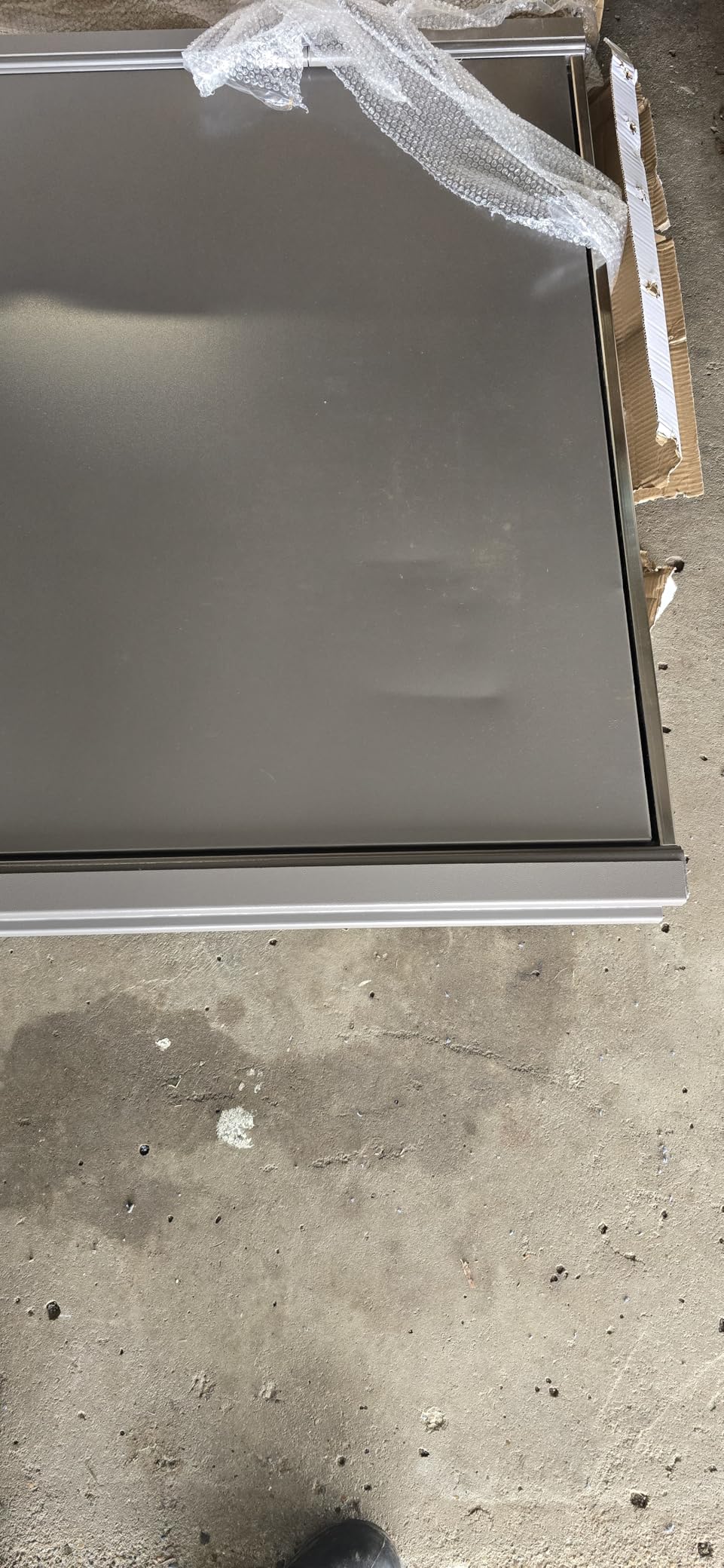 VIZ-PRO Quick Mount Steel Security Door with Frame and Hardware, Gray Right Side-Hinged Outward, 43 5/16