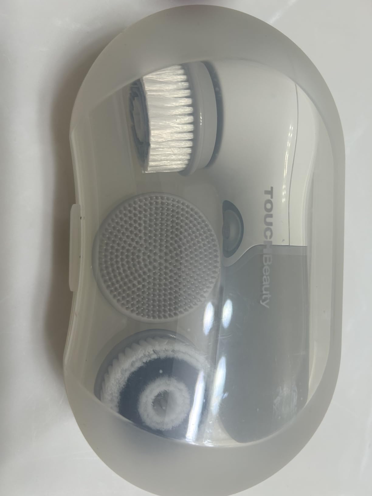Facial Cleansing Brush Electric Facial Exfoliating Massage Brush with 3 Cleanser Heads and 2 Speeds Adjustable for Deep Cleaning, Removing Blackhead, Face Massaging customer photo 2