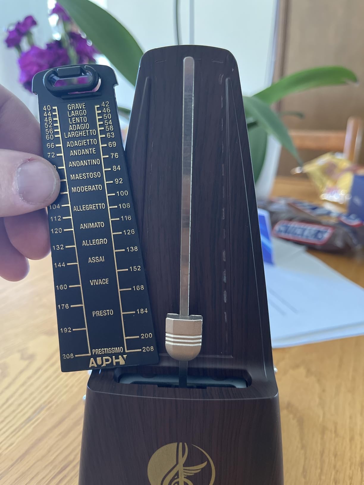 M350 AUPHY Mechanical Metronome with Accent Bell, Classic Shape, Accurate Beat, Multiple Beat Modes, Suitable for Piano Guitar Drums Violin Saxophone etc customer photo 2