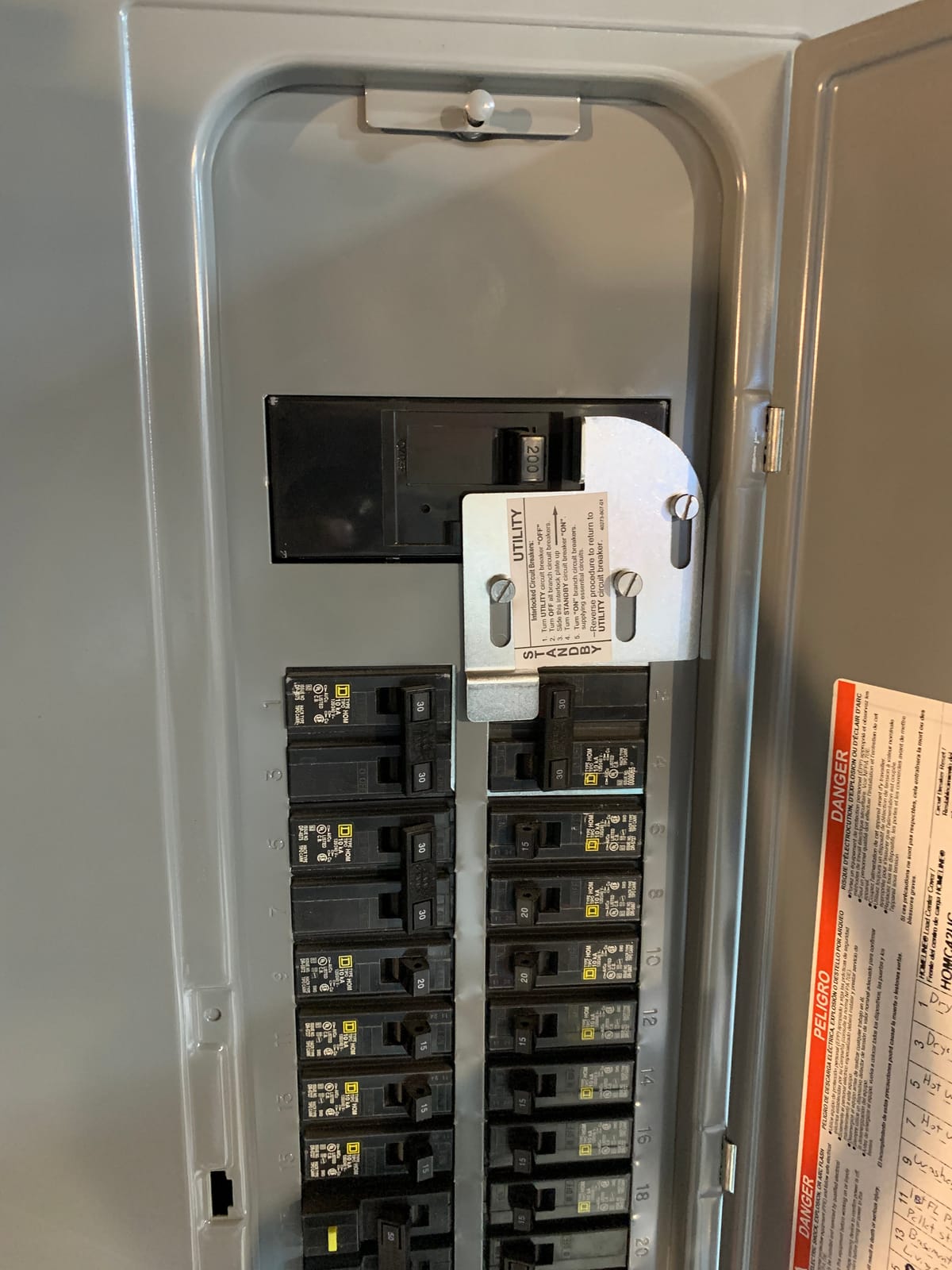Generator Interlock Kit, HOMCGK2C Homeline Cover, QOM2 Frame Size Main Breaker Interlock, 150A - 225A Main Breaker Load Centers, Indoor Kit customer photo 2