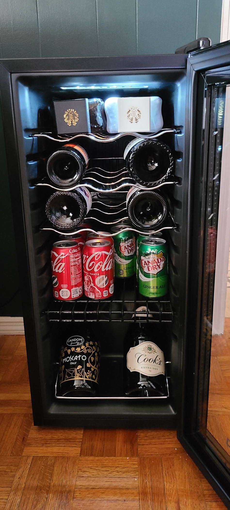 ROVSUN 18 Bottle Wine Fridge, Freestanding Compressor Wine Cooler Refrigerator, Beverage Wine Chiller with Digital Temperature Control & Double-layer Glass Door for Red White Wine, Champagne, Beer customer photo 1