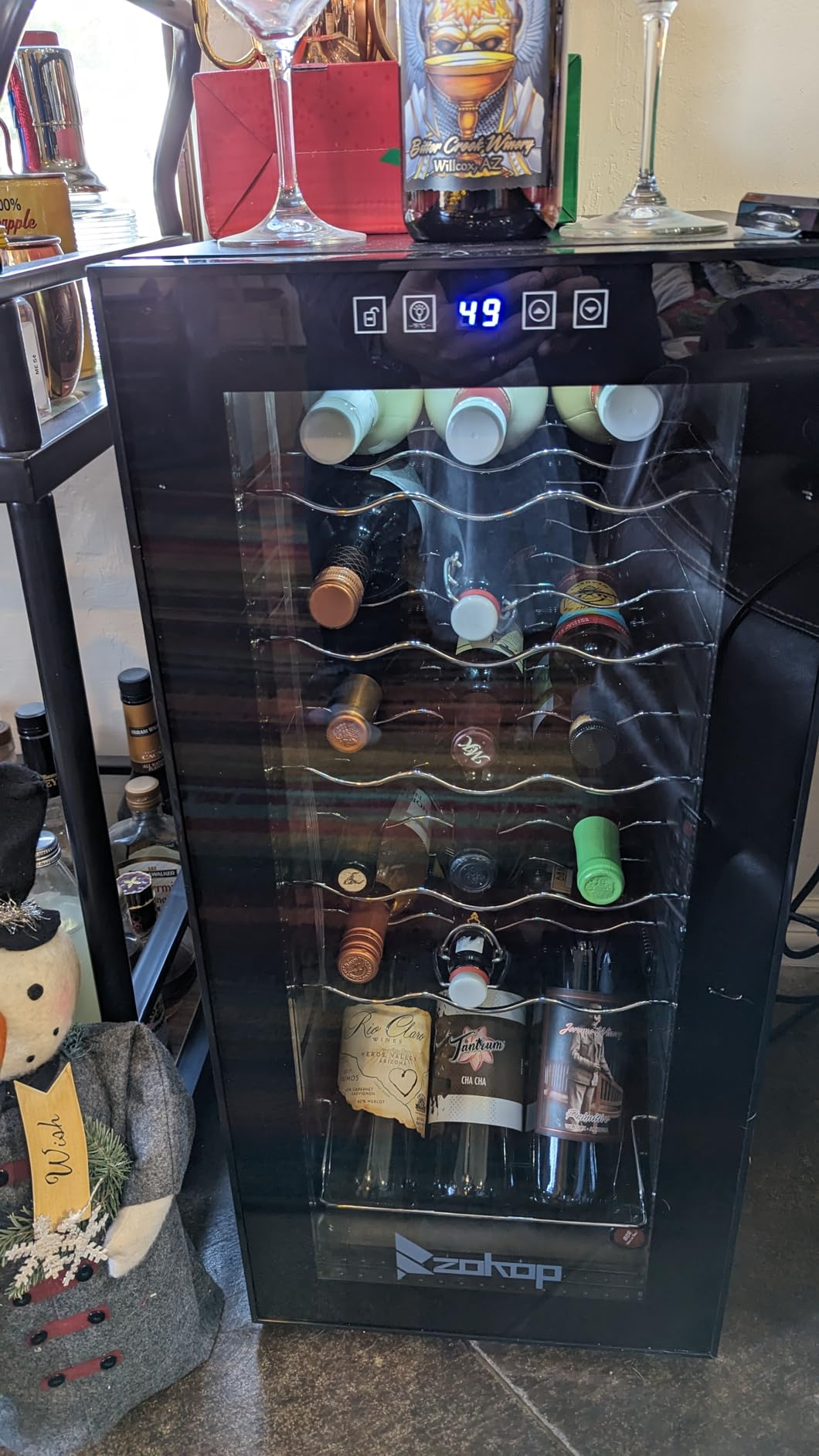 ROVSUN 18 Bottle Wine Fridge, Freestanding Compressor Wine Cooler Refrigerator, Beverage Wine Chiller with Digital Temperature Control & Double-layer Glass Door for Red White Wine, Champagne, Beer customer photo 2