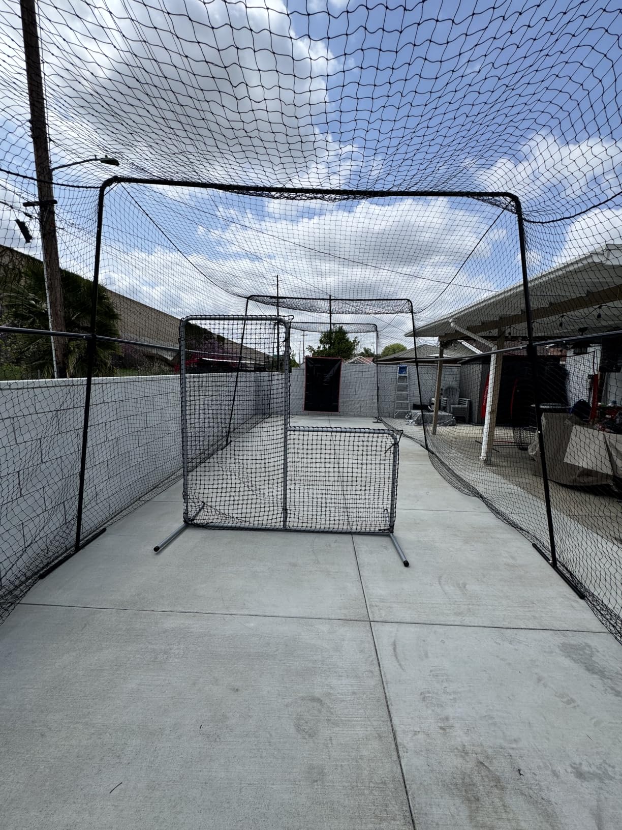 40 Foot Collapsable Batting Cage, Perfect Baseball Batting Cage, Softball Batting Cage, Complete Package with Frame and Netting. Freestanding Portable Batting Cage for Backyard customer photo 1