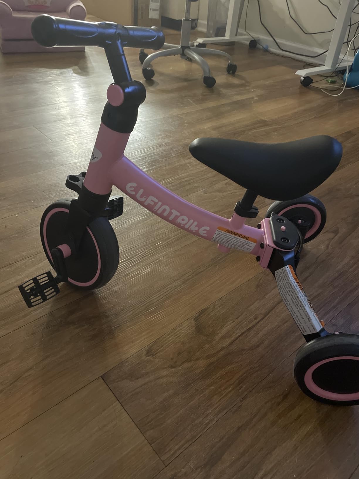 besrey 5 in 1 Toddler Bike for 1 Year to 4 Years Old Kids, Toddler Tricycle Kids Trikes Tricycle, Toys for Boy & Girl, Balance Training, Removable Pedals customer photo 2