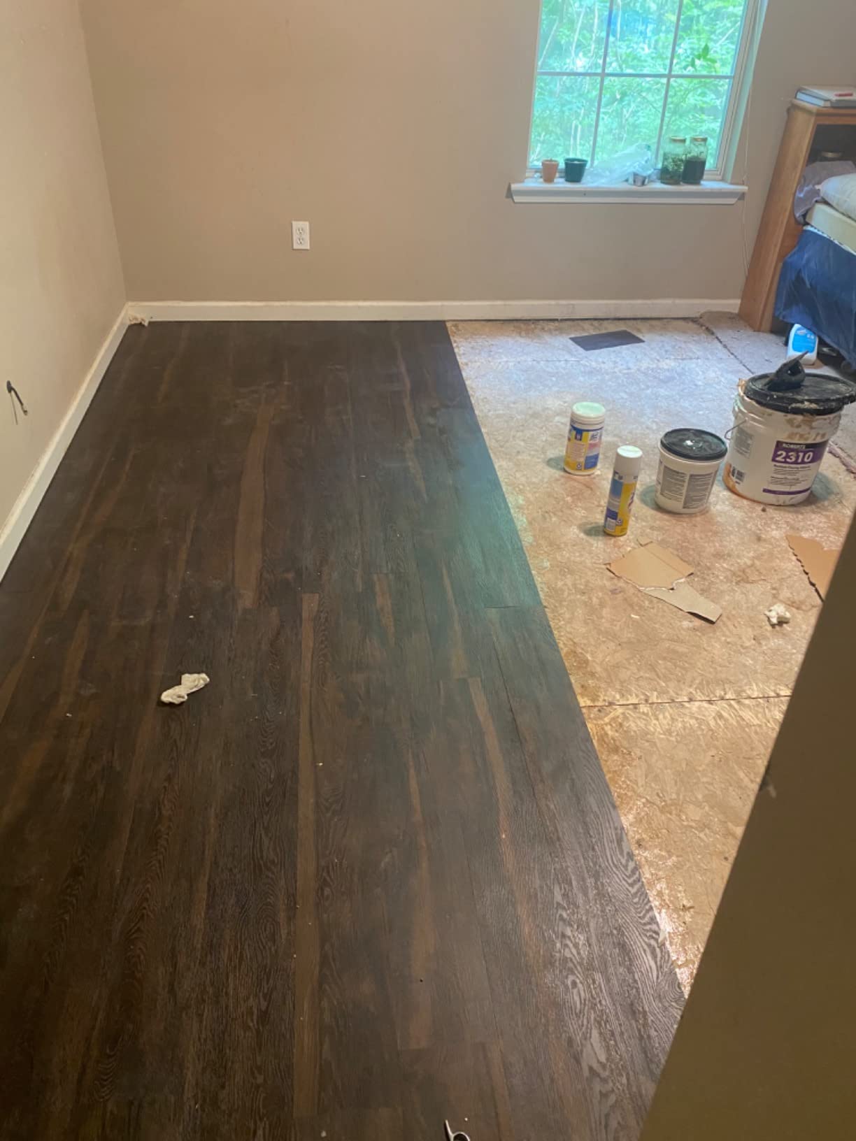 MSI Hampstead Lyndwood Brown 6in. x 48in. Glue Down Wood Look LVT Plank customer photo 1