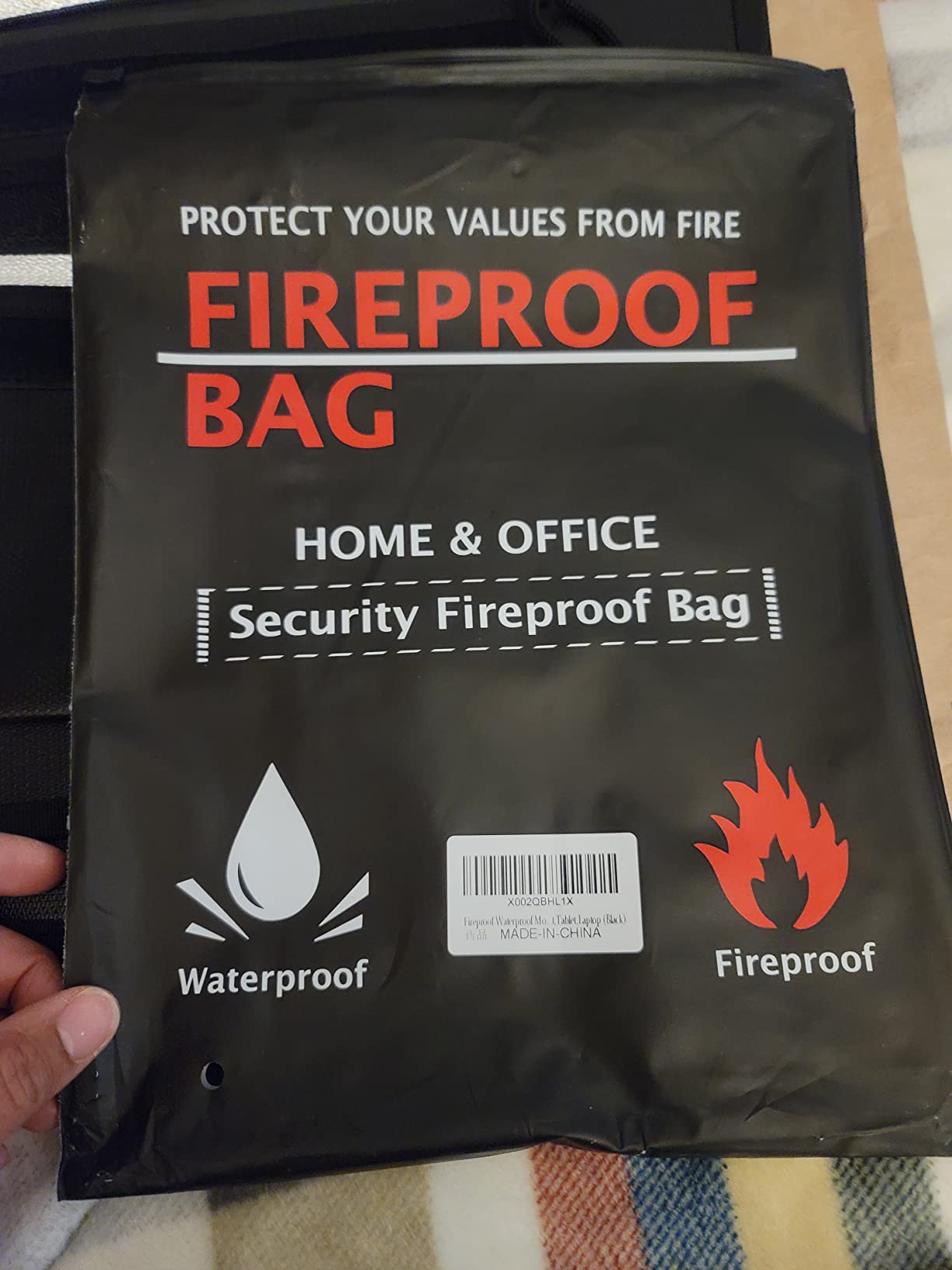 Fireproof Waterproof Money Document Bag, 3Pack Safe Pouch | Fire and Water Resistant, Zipper Storage Organizer, for Important Papers, Cash, Passports, Jewelry & Electronics, Gray customer photo 2